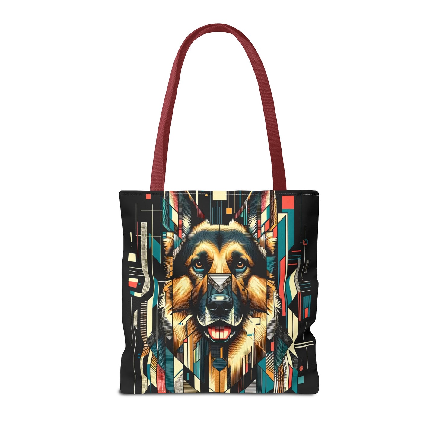 Constructivist and dadaist German Shepherd Tote Bag