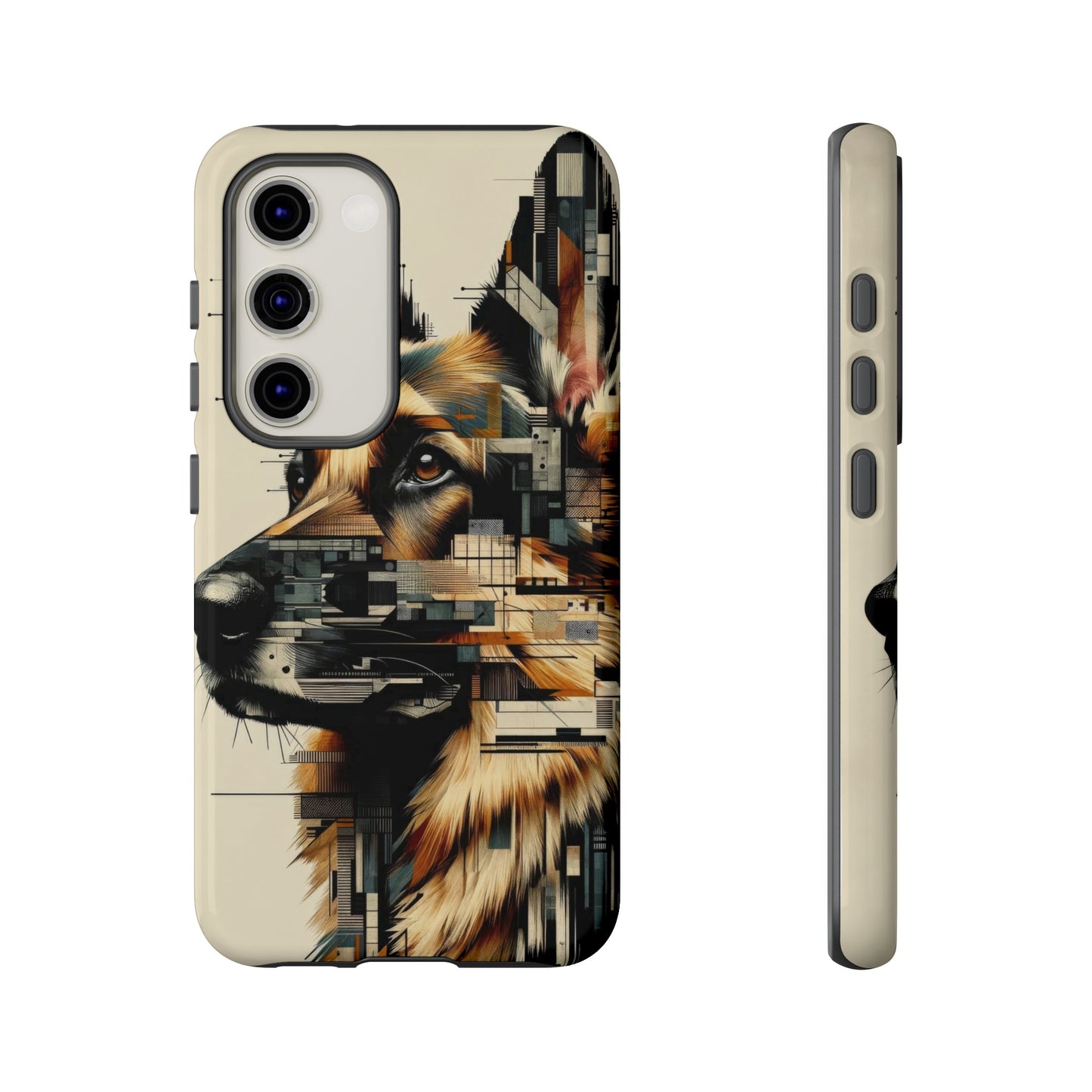 Constructivist and dadaist German Shepherd Phone Case