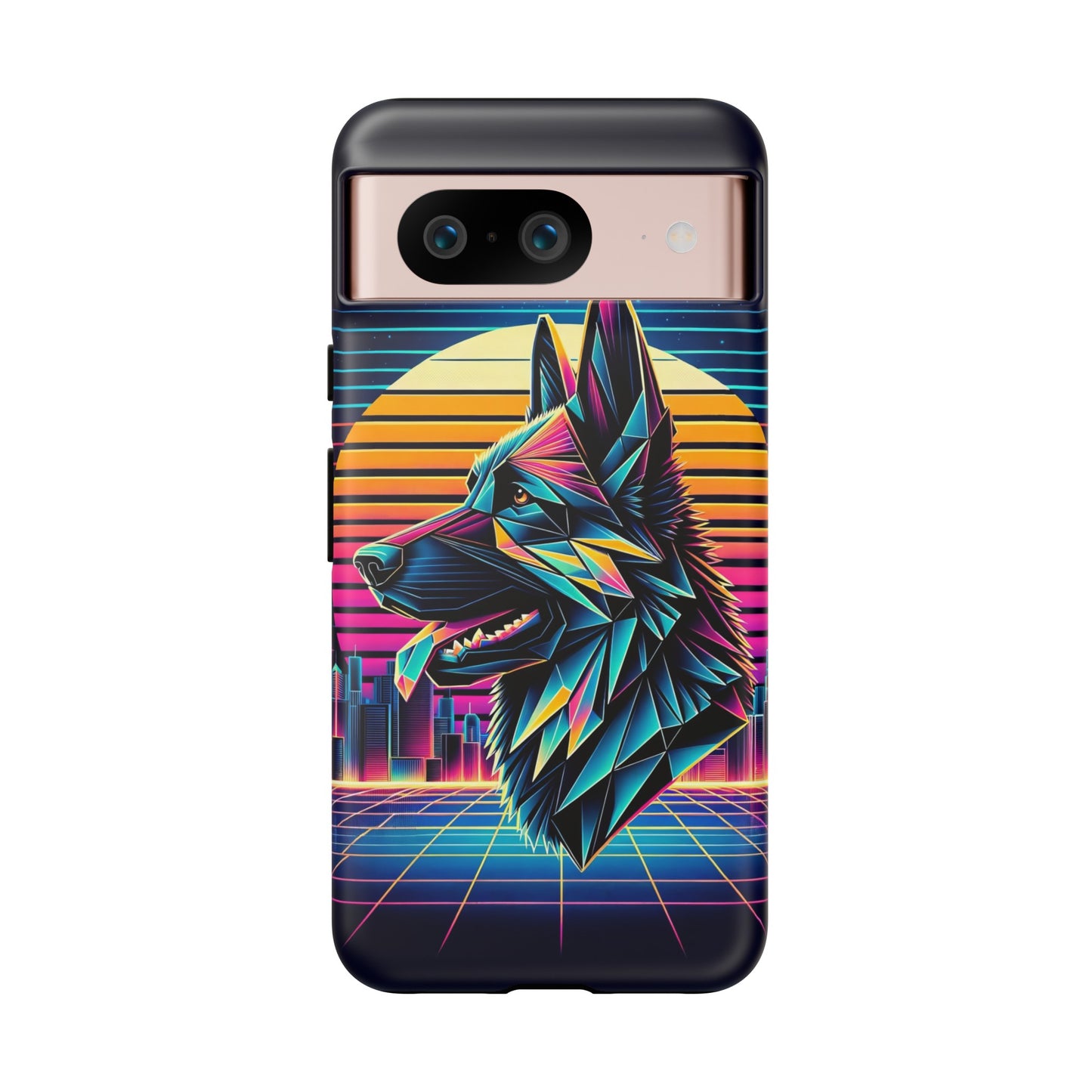 Origami and polyart German Shepherd Phone Case