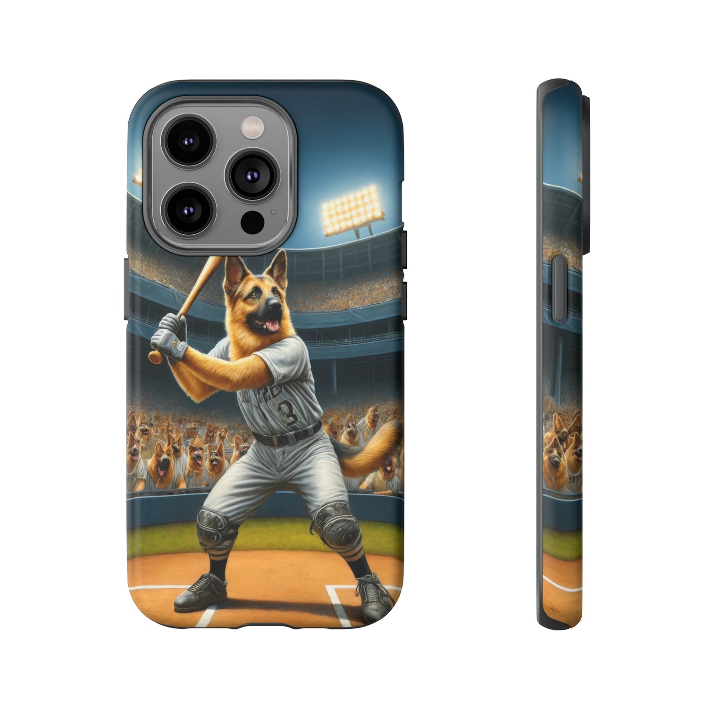 German Shepherd Playing Baseball Tough Phone Case