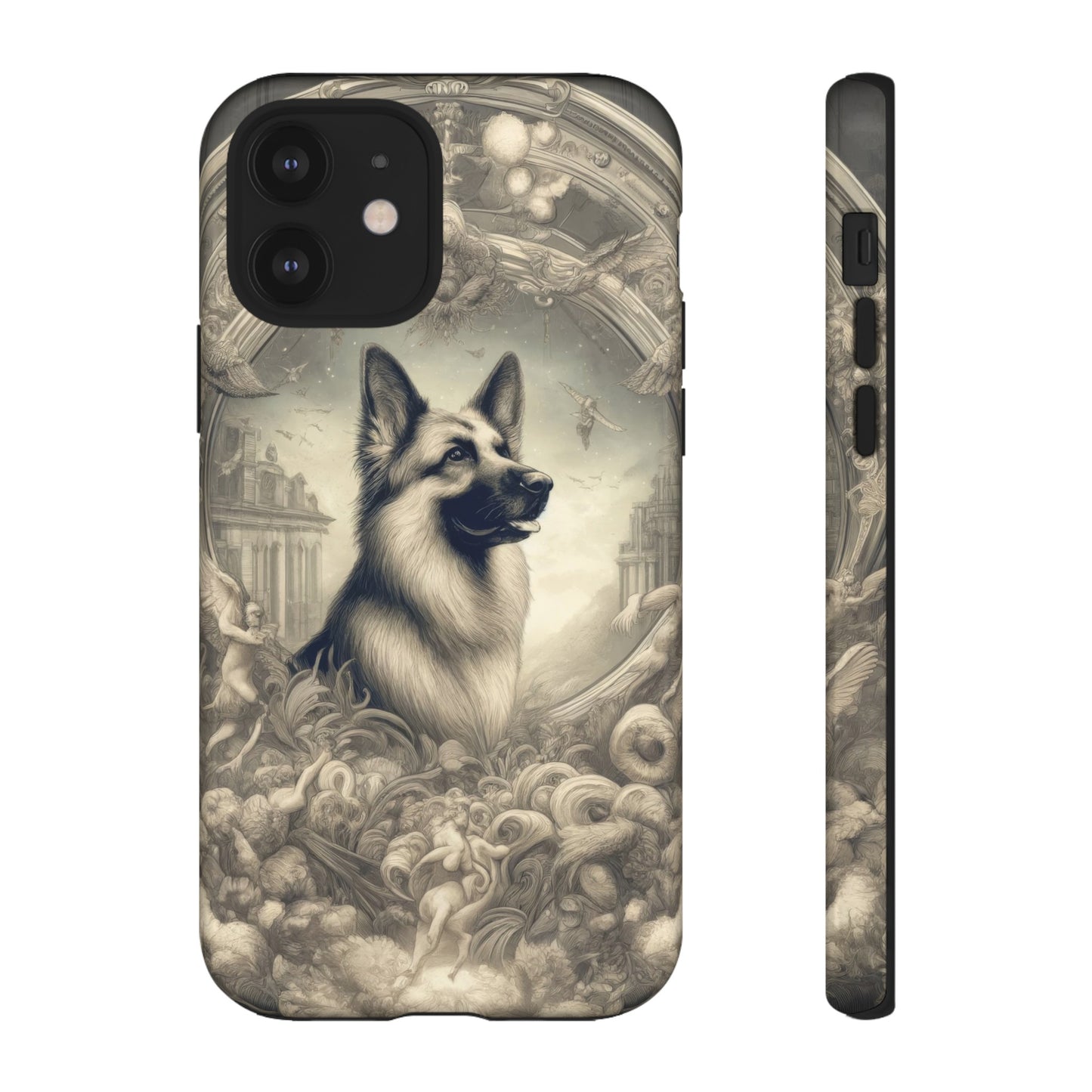 Dreamy fantasy and rococo German Shepherd Phone Case