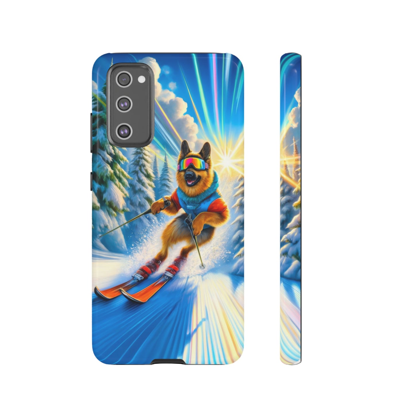 German Shepherd Skiing Phone Case