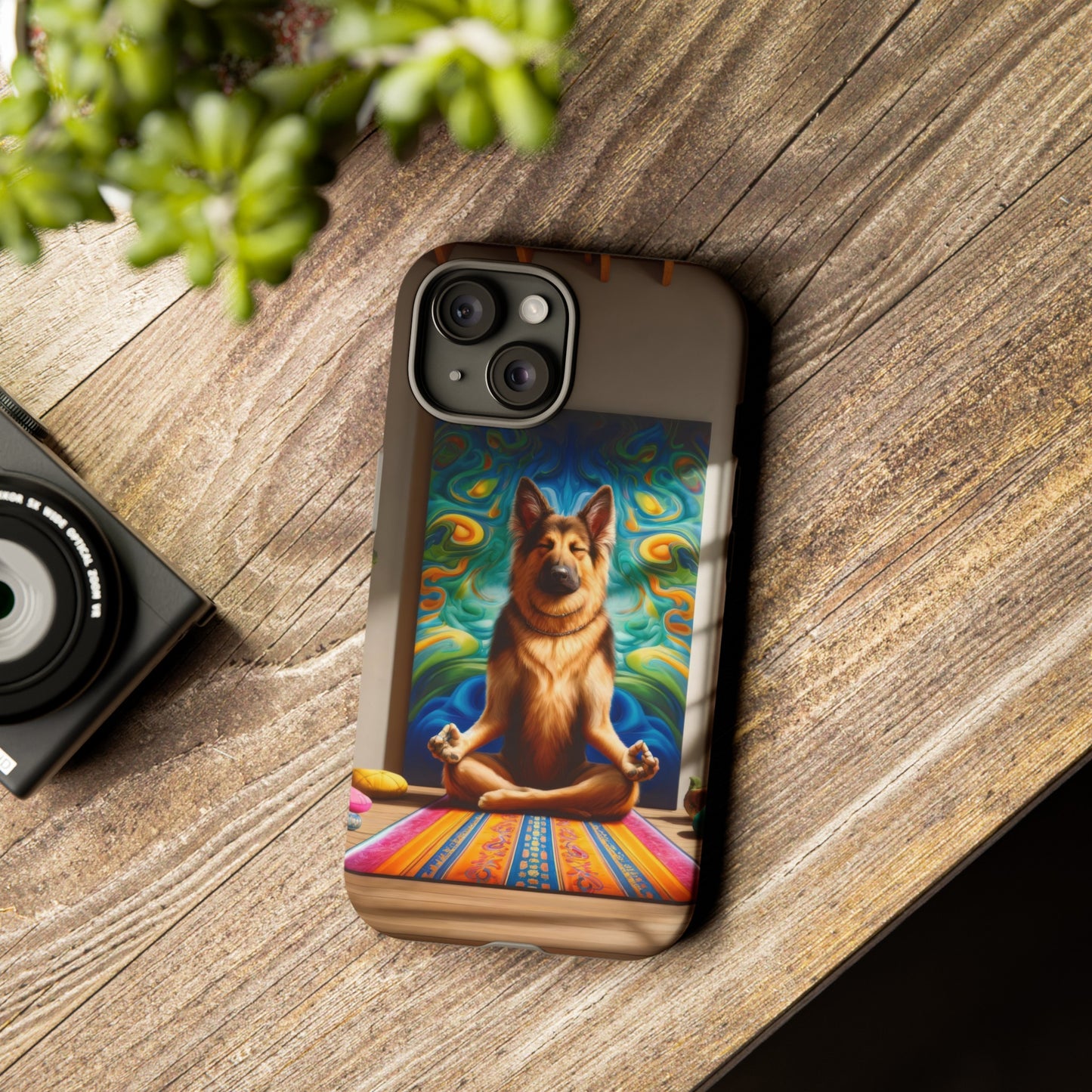 German Shepherd Meditating Phone Case