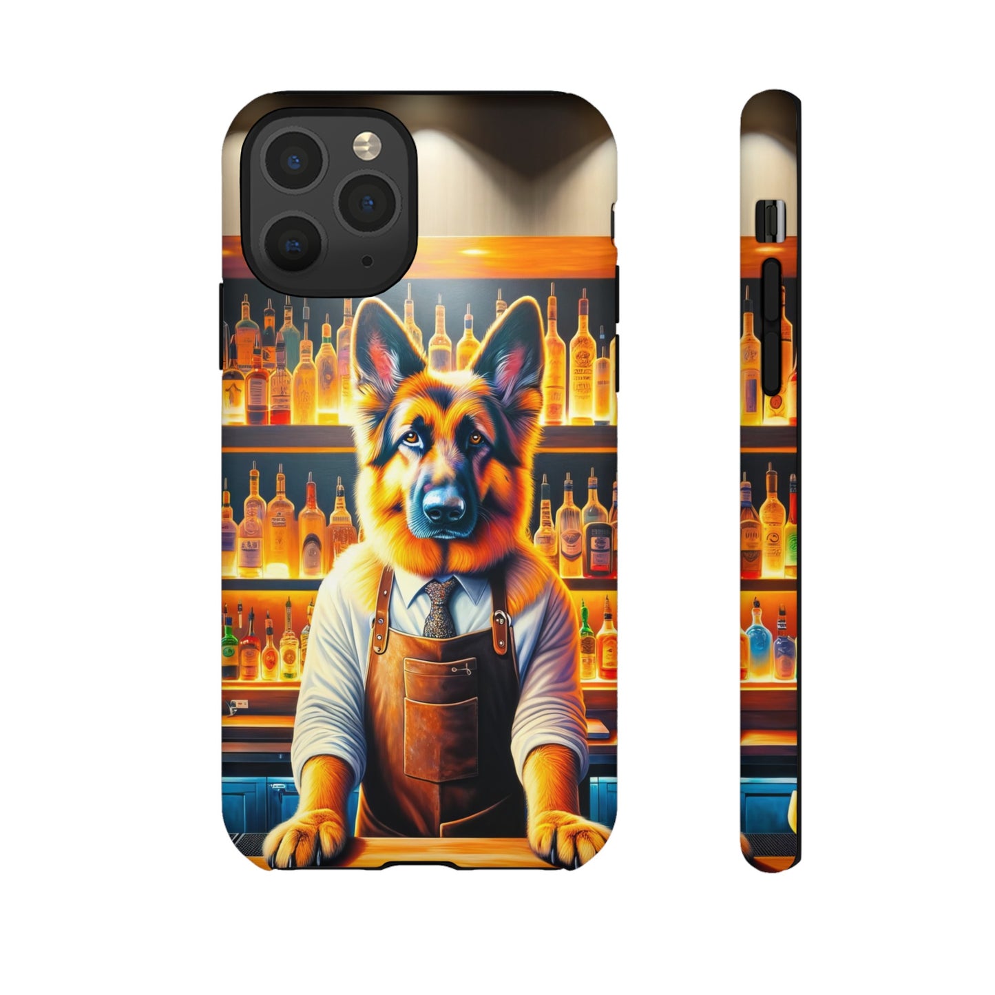 German Shepherd Tending a Bar Phone Case