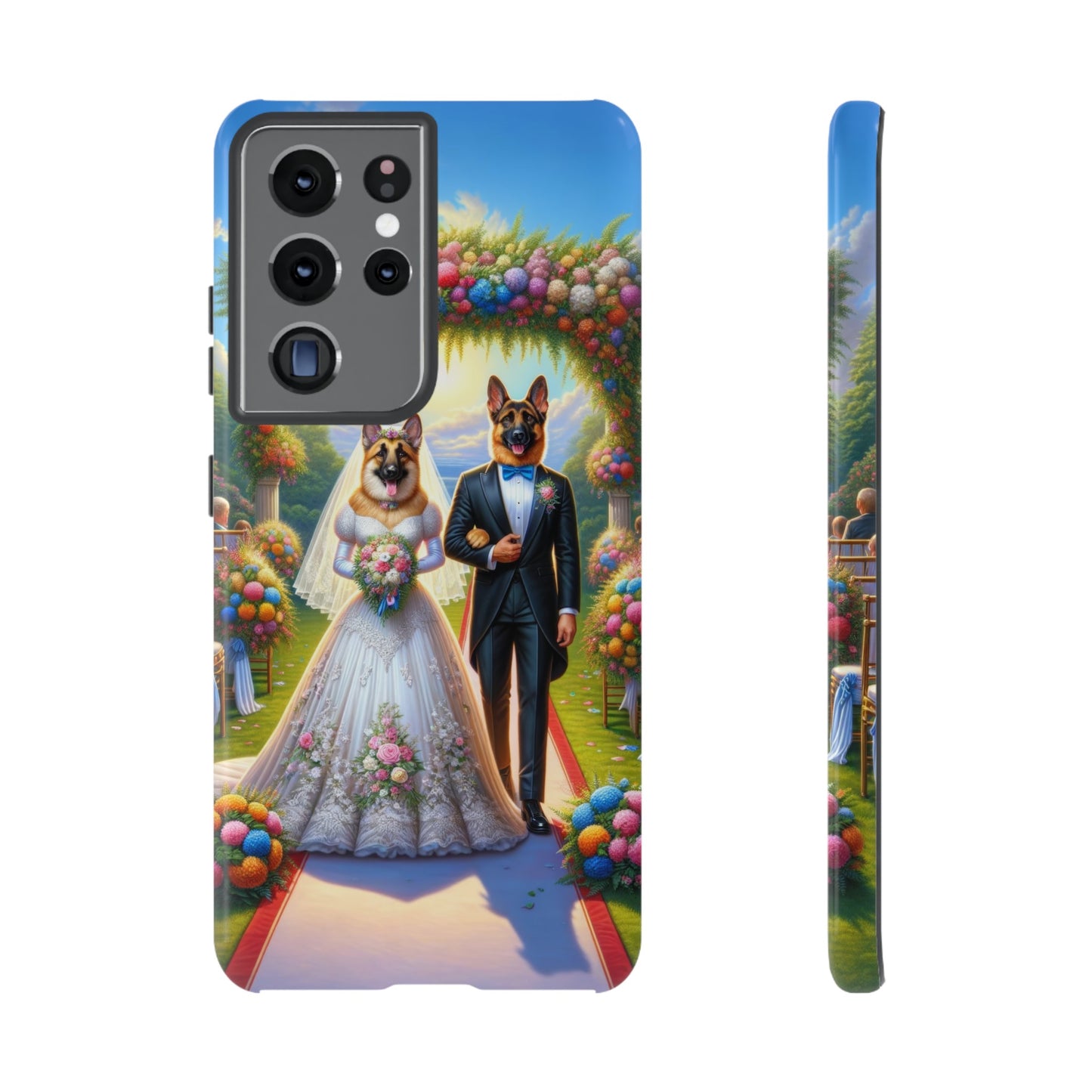 German Shepherds getting Married  Phone Case