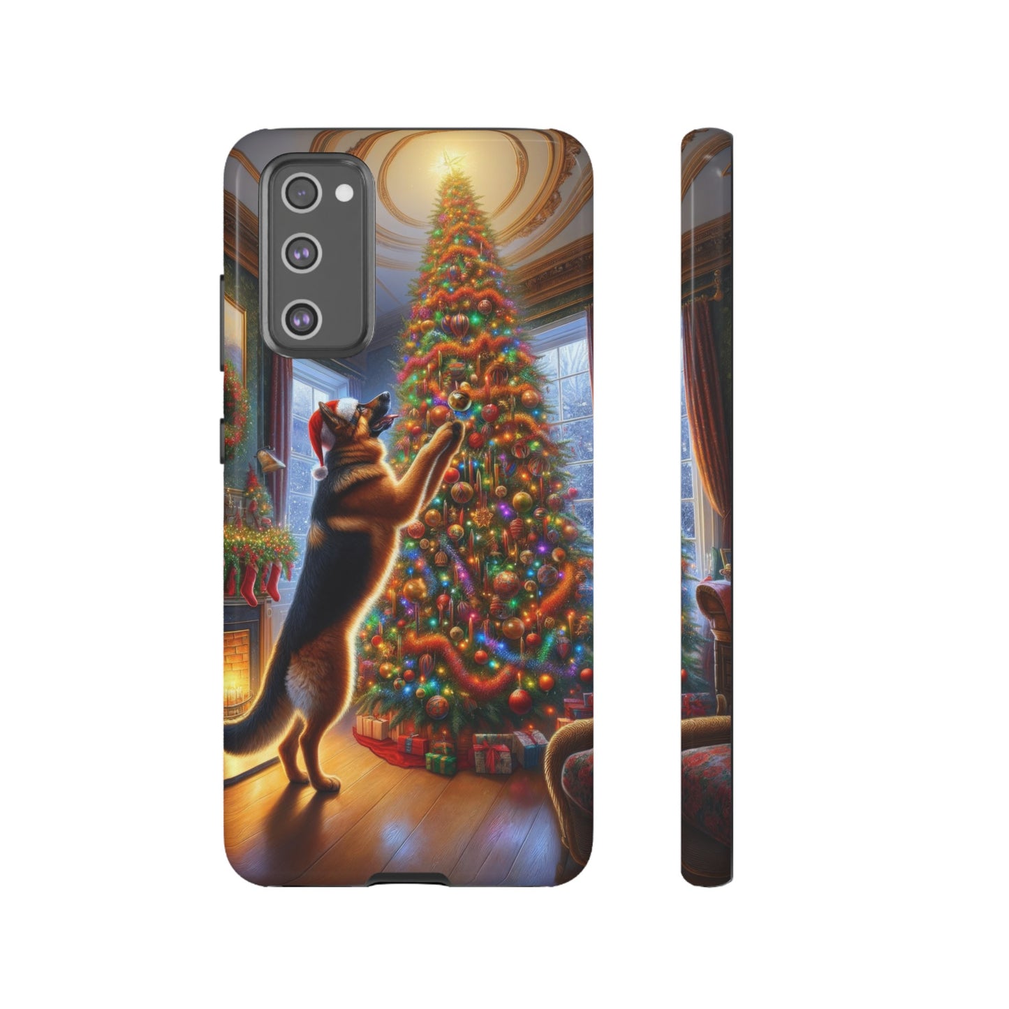 German Shepherd Christmas Tree Phone Case