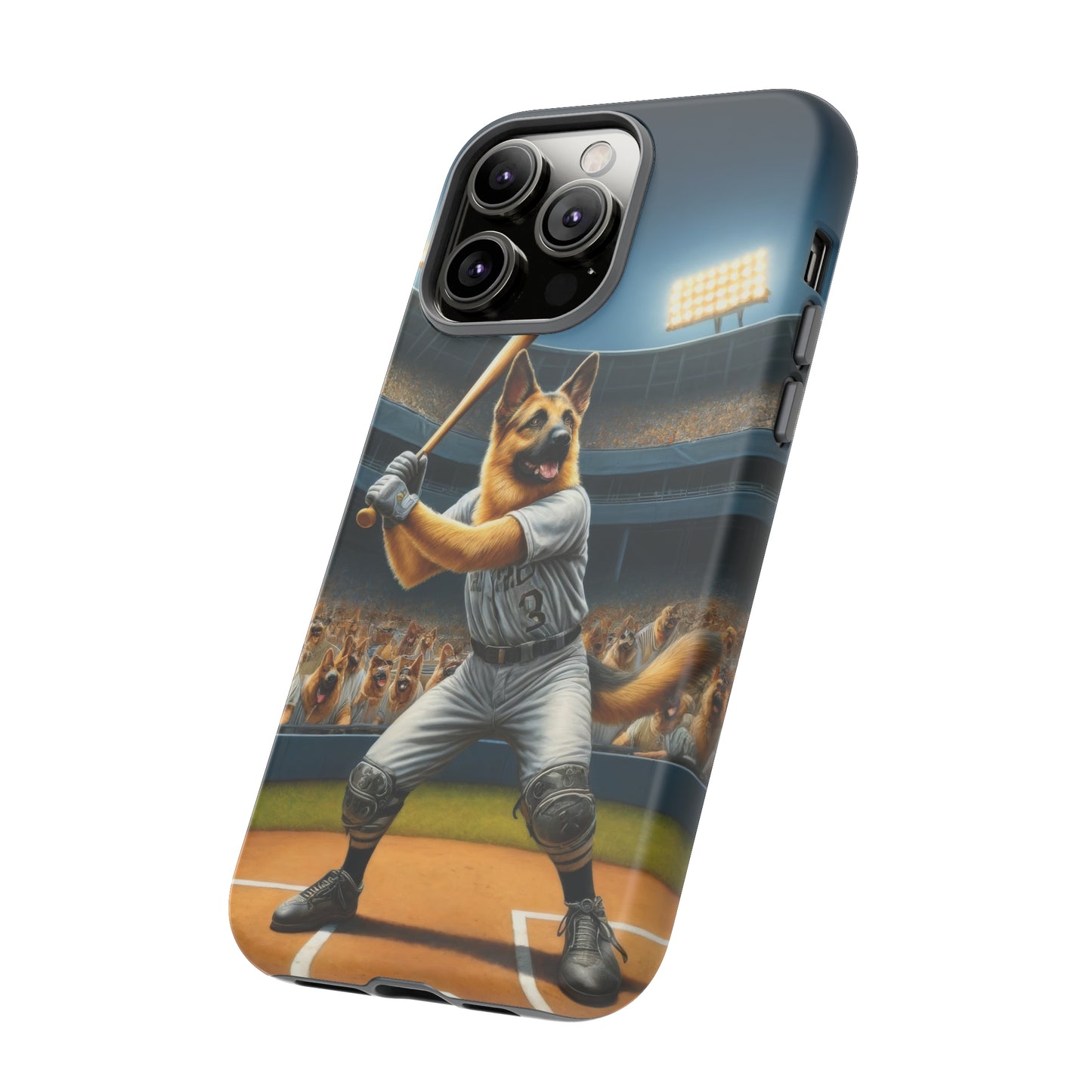 German Shepherd Playing Baseball Tough Phone Case