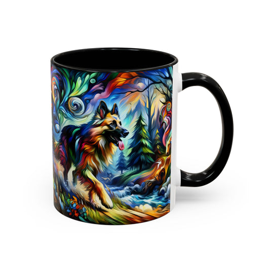 Fantasy and fauvism German Shepherd Coffee Mug