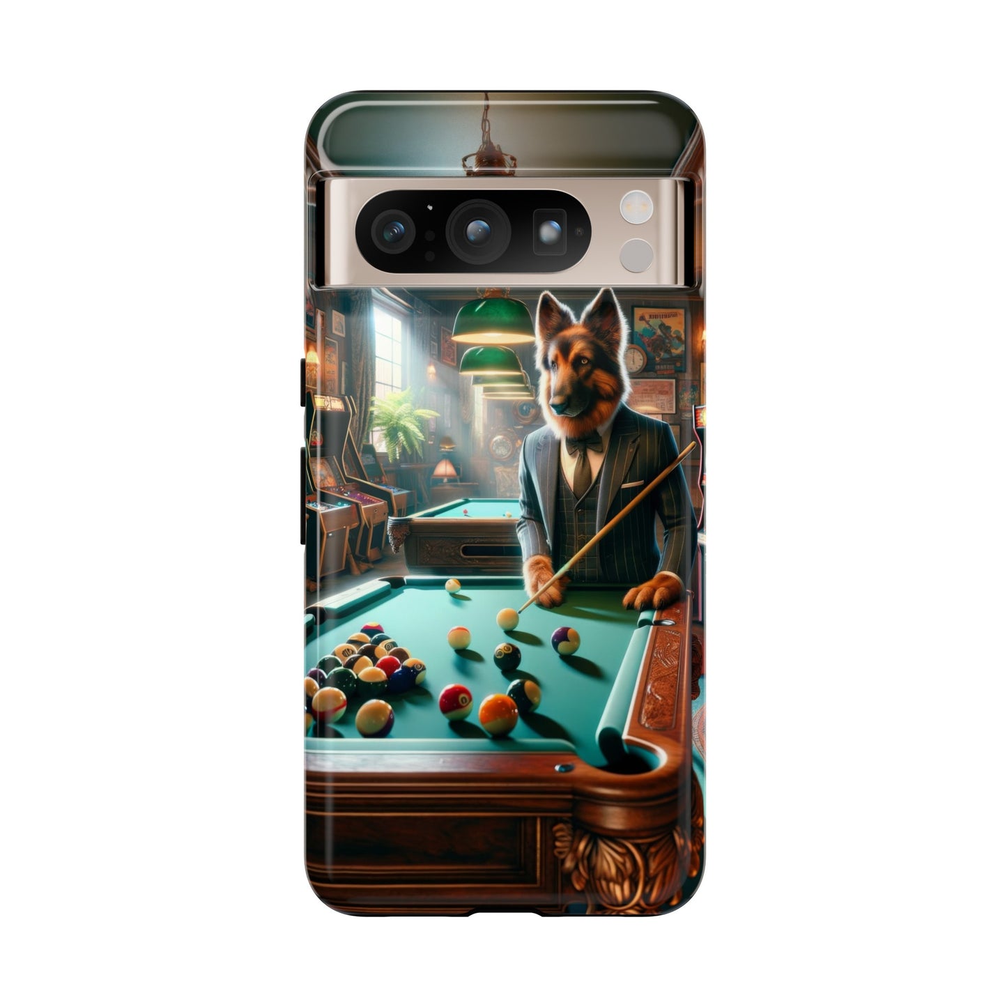 German Shepherd Playing Pool Phone Case