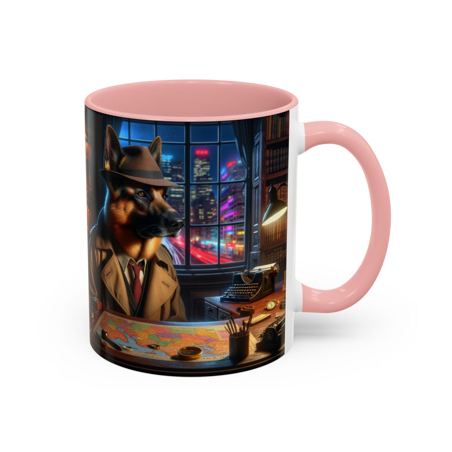 German Shepherd Investigating as a Detective Coffee Mug