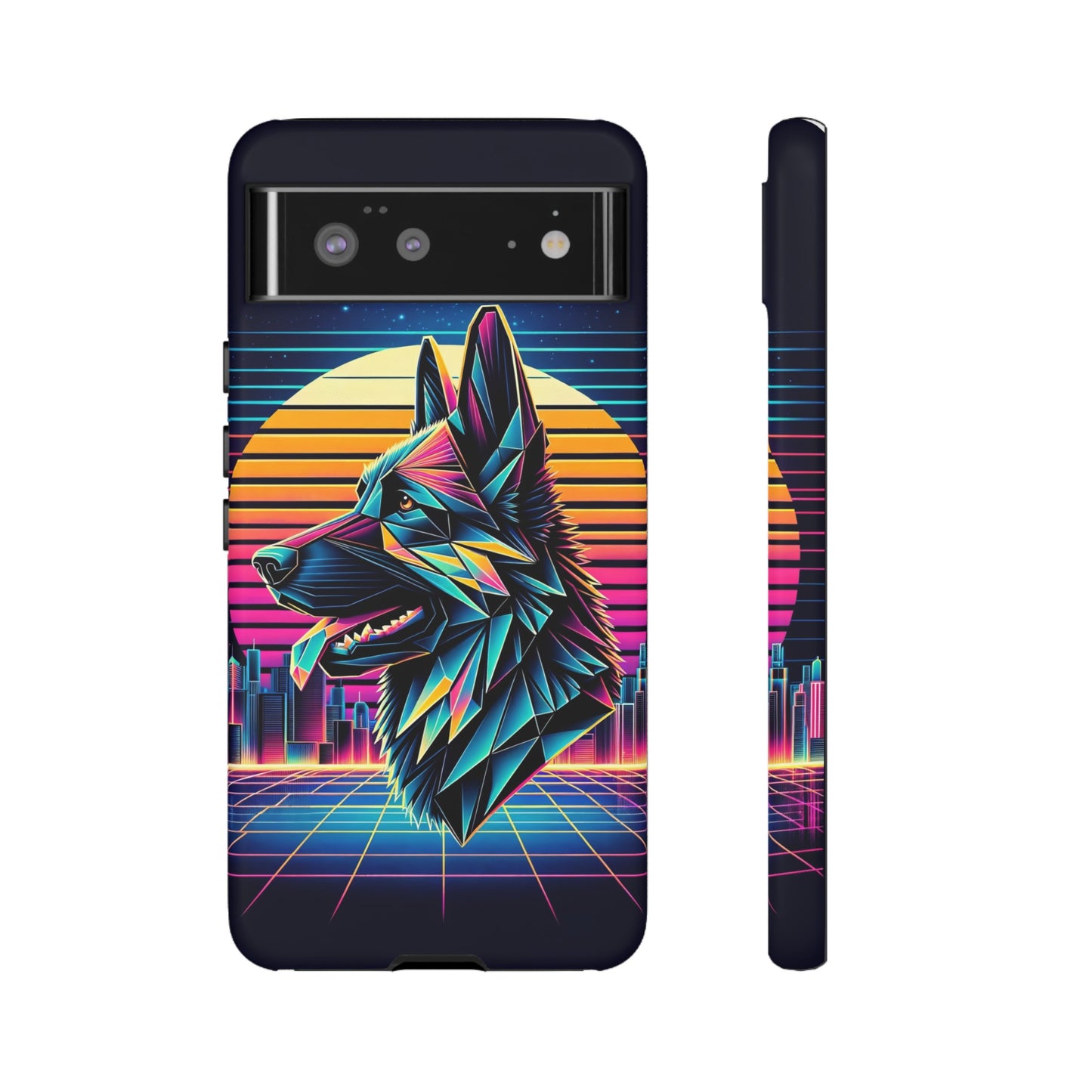 Origami and polyart German Shepherd Phone Case