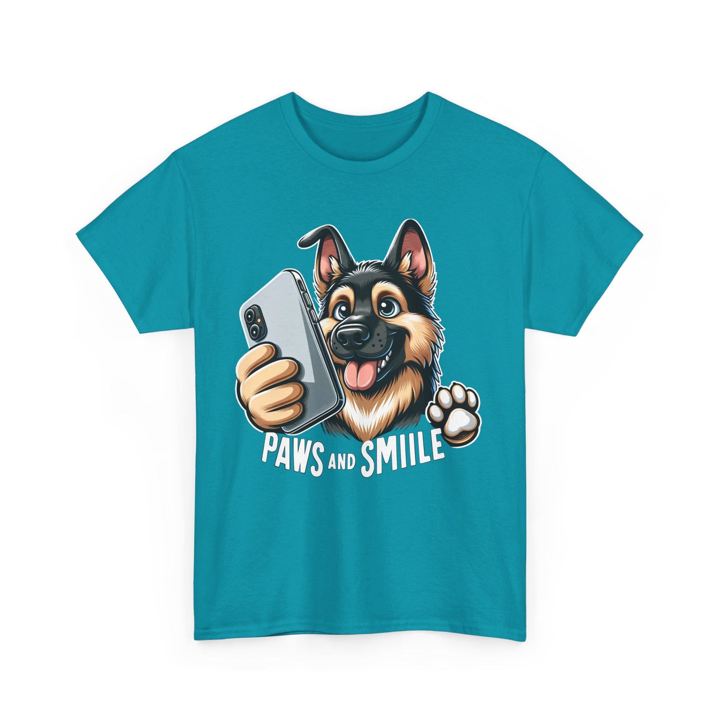 Paws and Smile T-Shirt (13 colors) (German Shepherd)