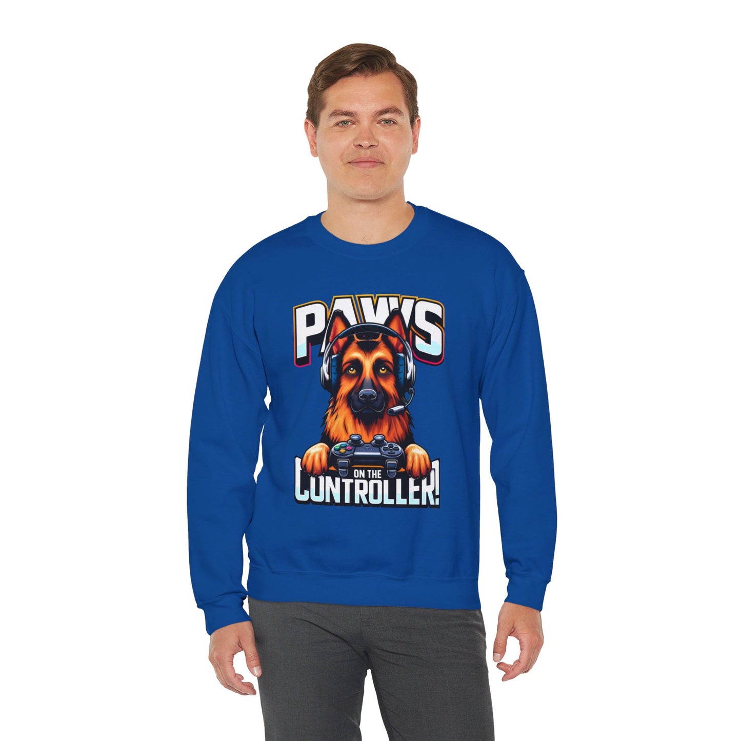 Paws on the Controller Sweatshirt (10 colors) (German Shepherd)