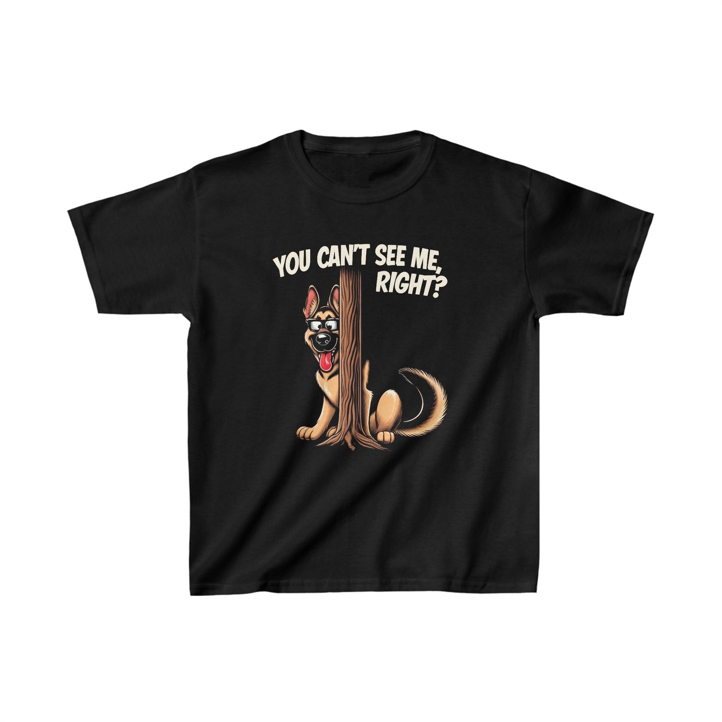 You Can't See Me.  Right? Kids Size T-Shirt (Multi colors) (German Shepherd)