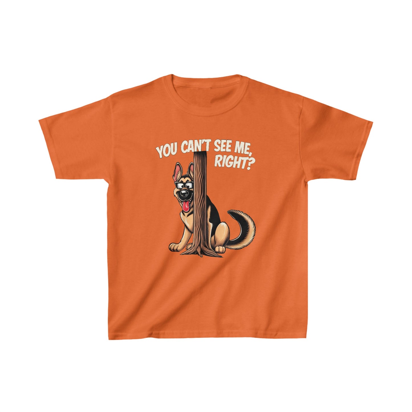 You Can't See Me.  Right? Kids Size T-Shirt (Multi colors) (German Shepherd)