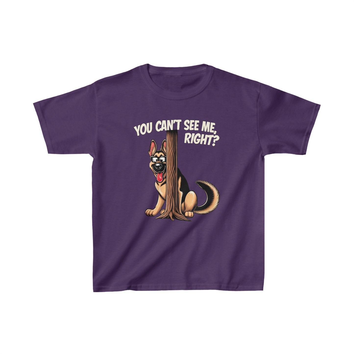 You Can't See Me.  Right? Kids Size T-Shirt (Multi colors) (German Shepherd)