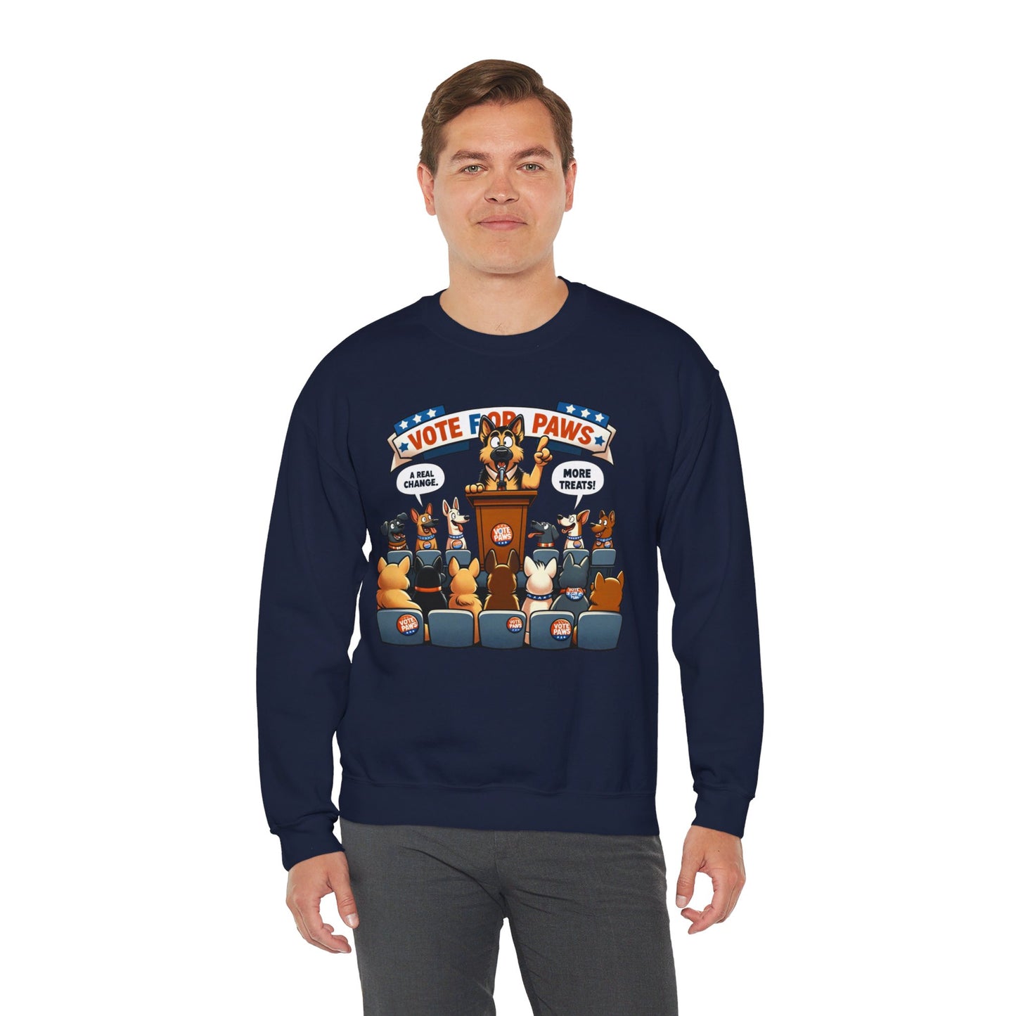 Vote For Paws Sweatshirt (10 colors) (German Shepherd)