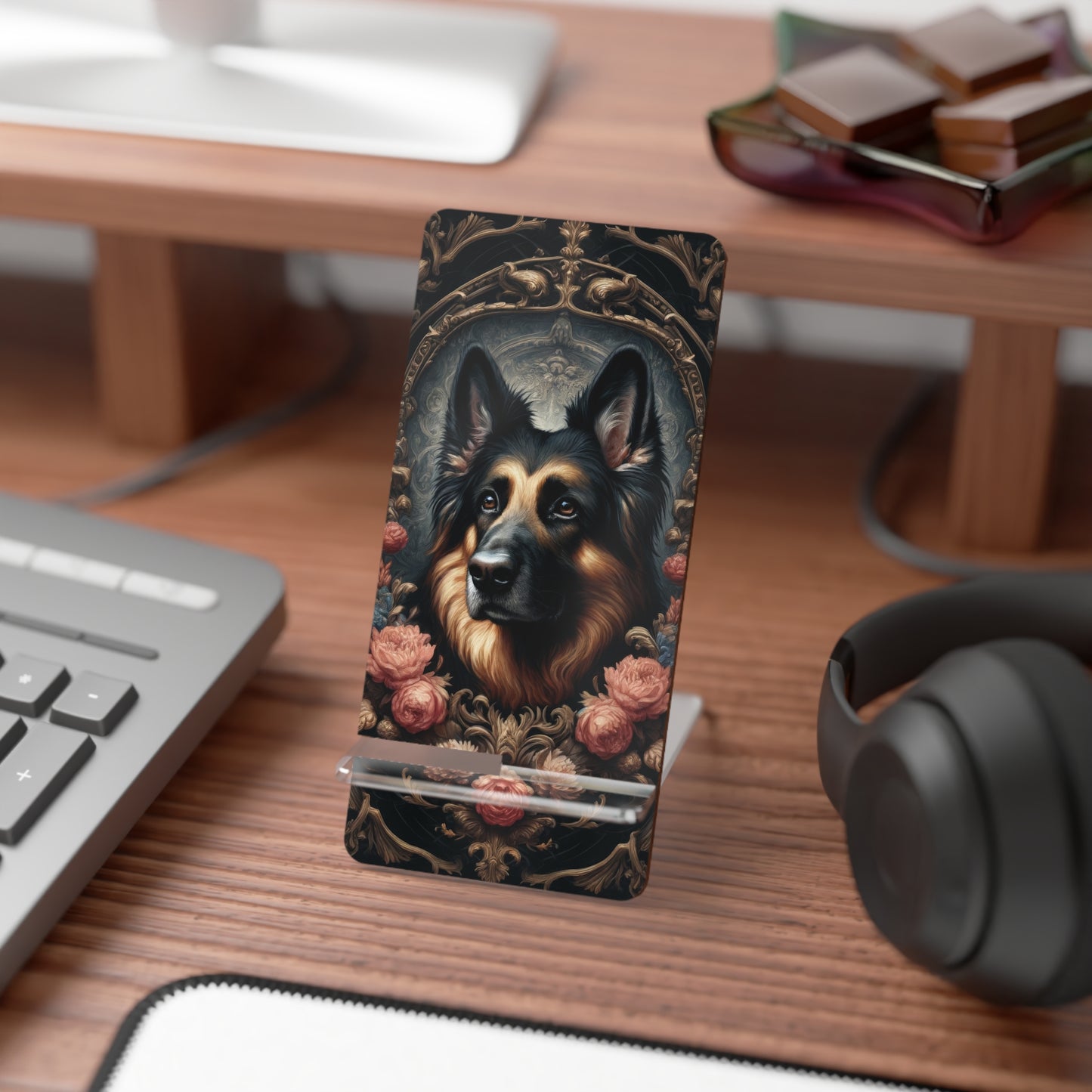 Gothic, high angle German Shepherd Smartphone Stand