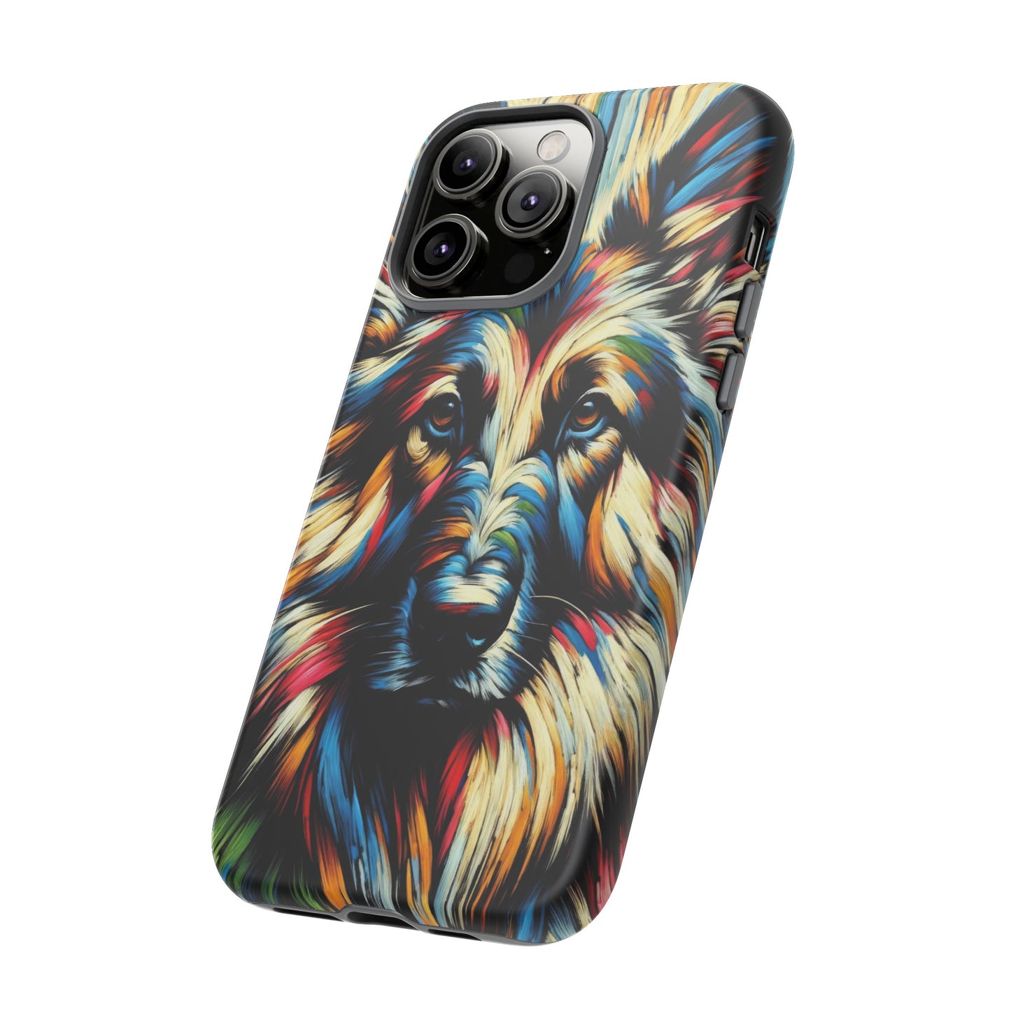 Fauvism scratchboard technique German Shepherd Phone Case