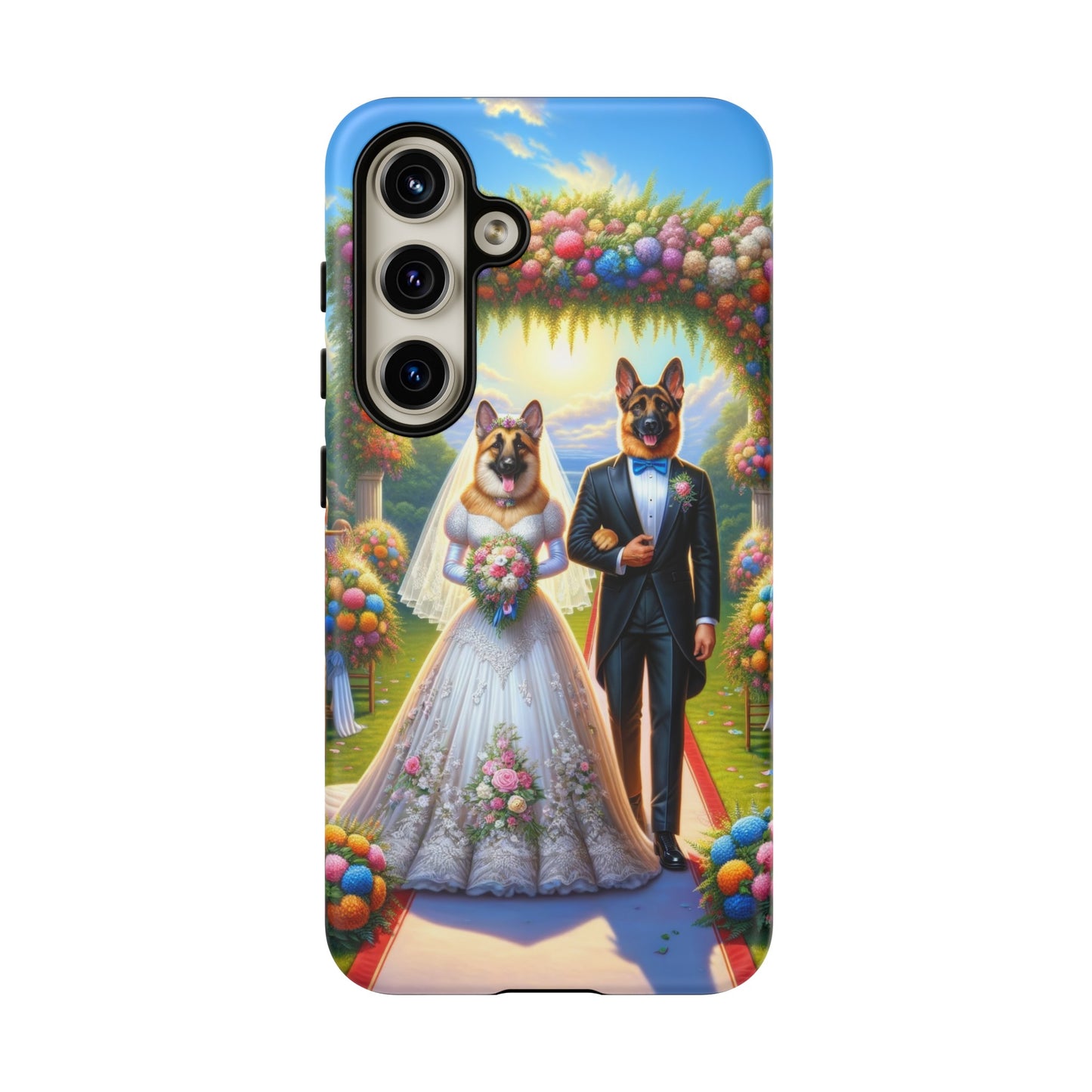 German Shepherds getting Married  Phone Case