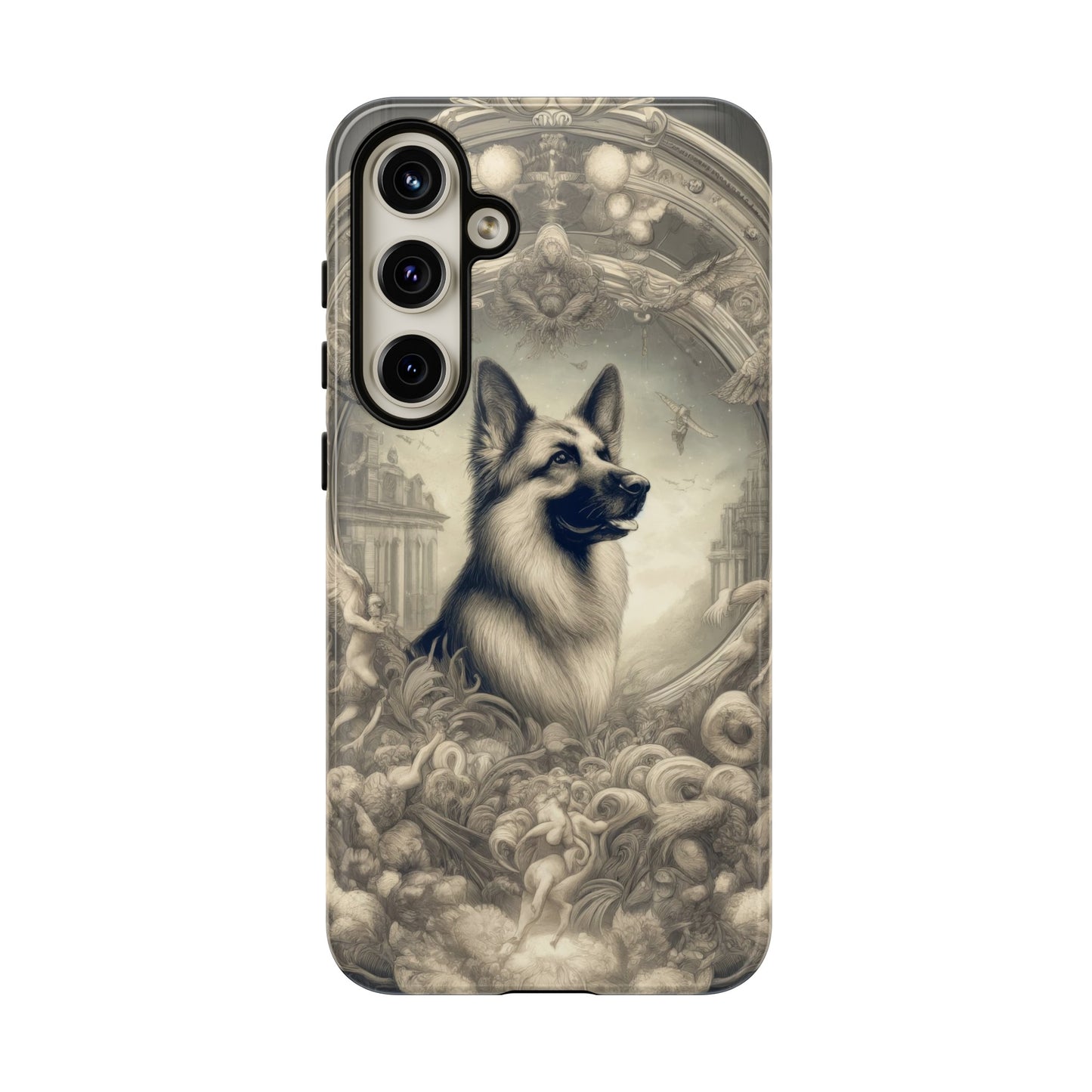 Dreamy fantasy and rococo German Shepherd Phone Case