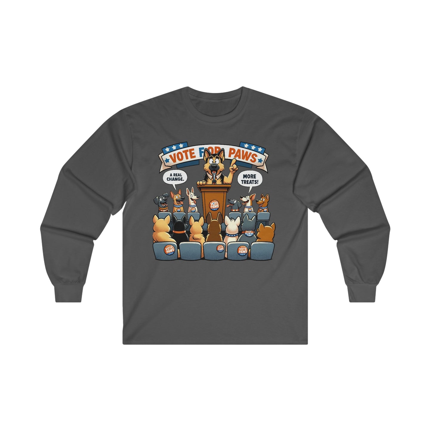 Vote For Paws Long Sleeve Shirt (20 colors) (German Shepherd)