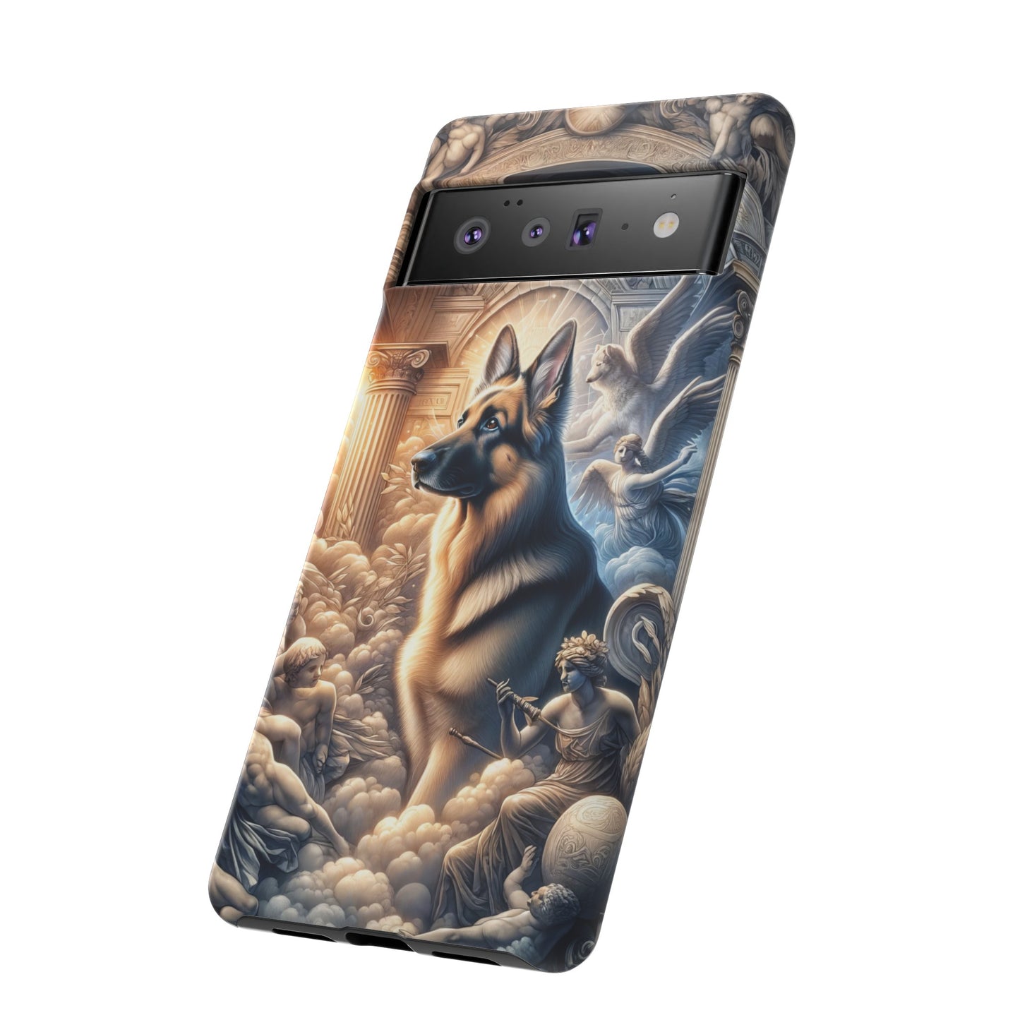 Neo-classicism and dreamy fantasy German Shepherd Phone Case