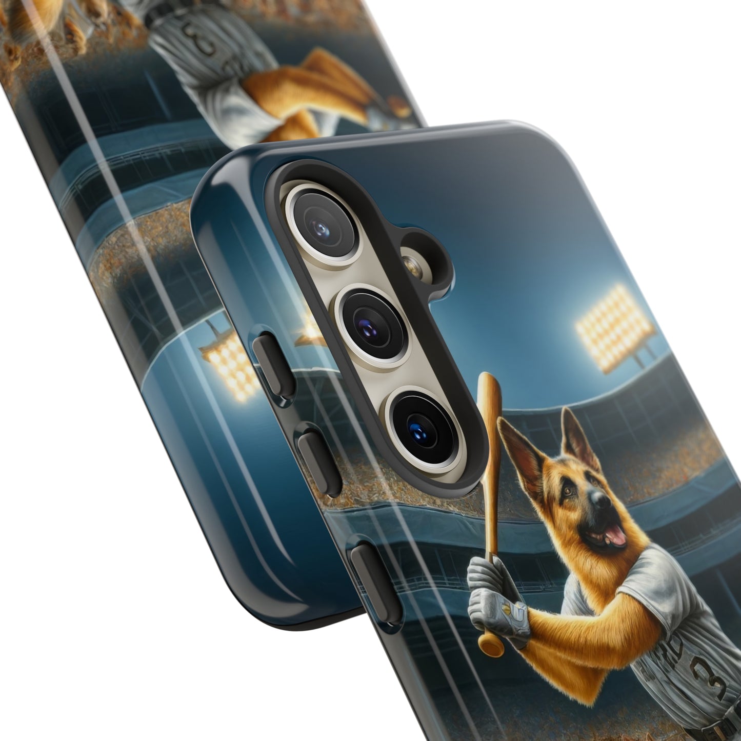 German Shepherd Playing Baseball Tough Phone Case