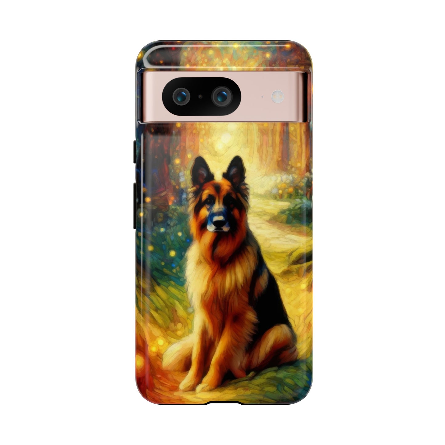 Neo-impressionism and fairy tale German Shepherd Phone Case