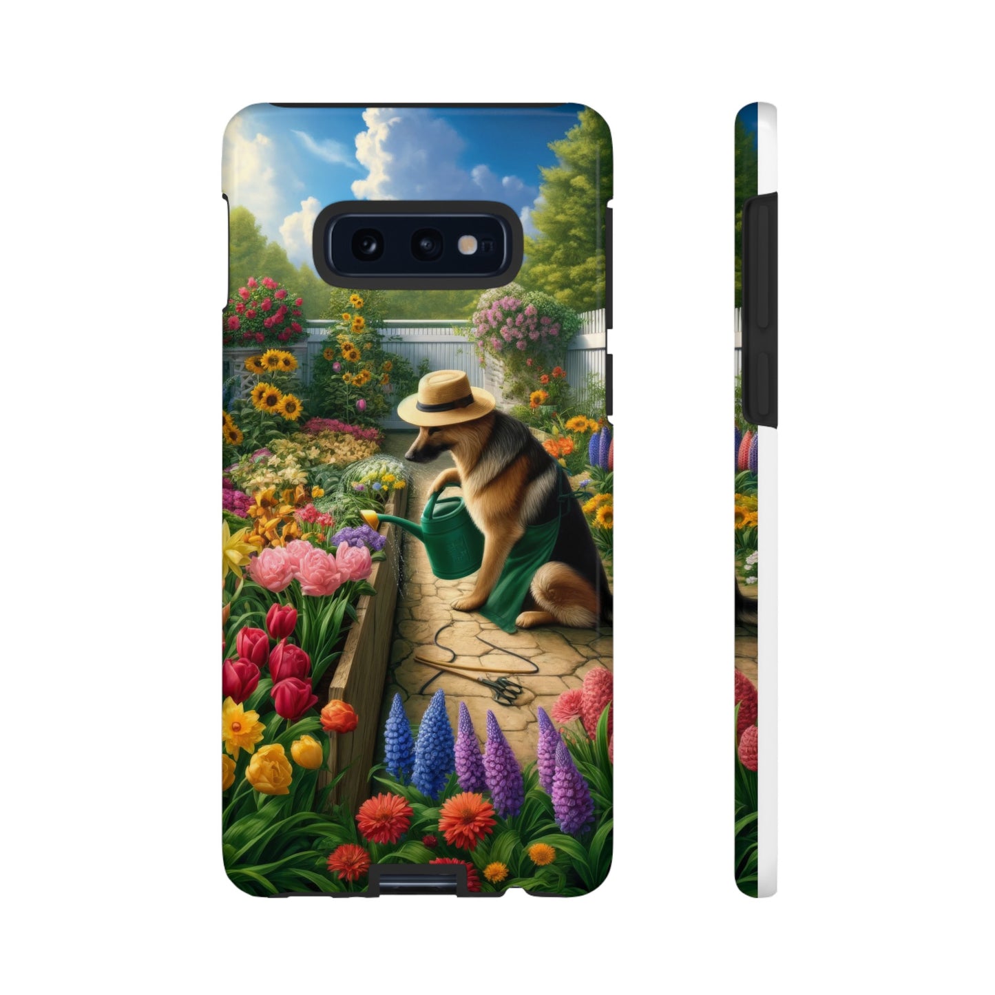 German Shepherd Gardening Phone Case