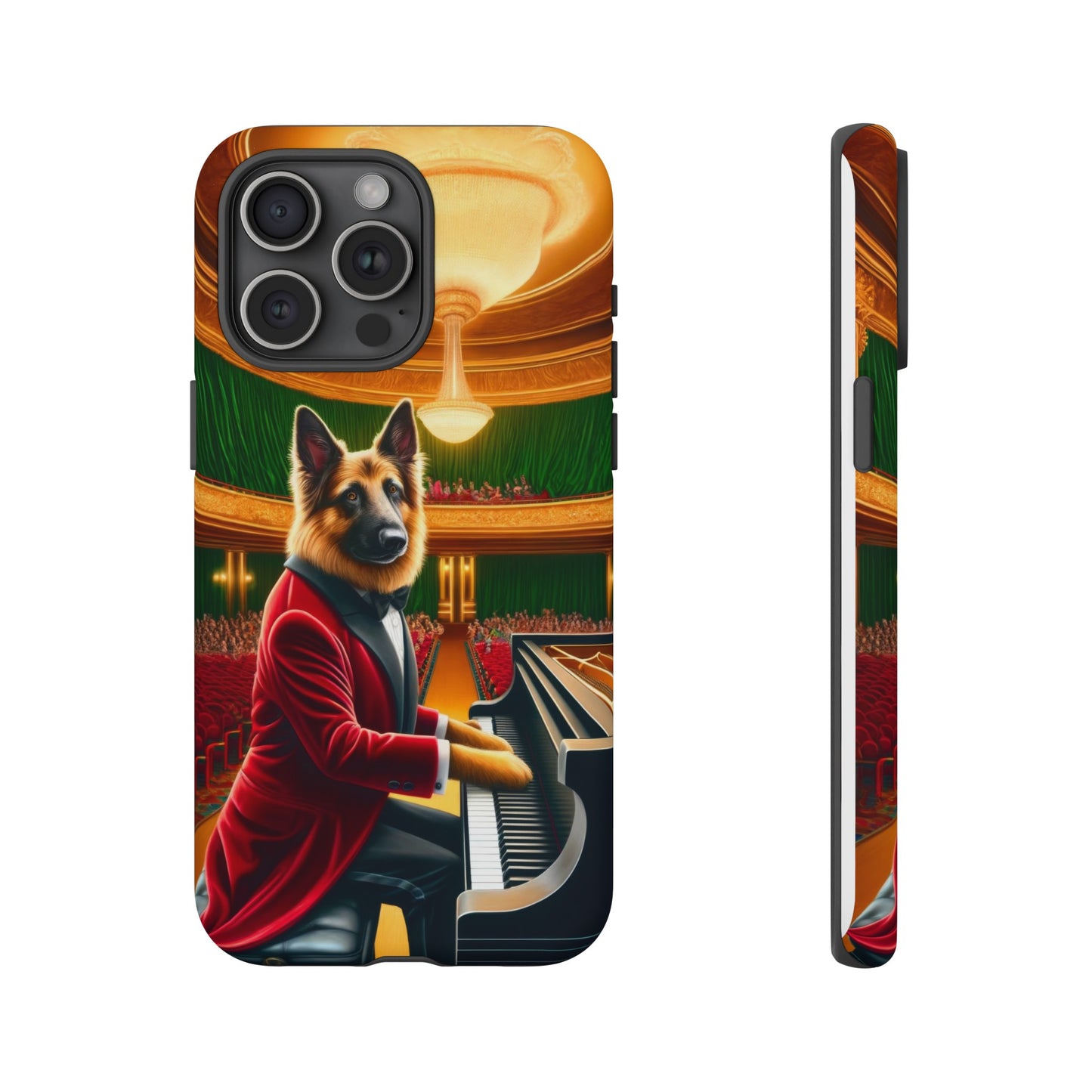 German Shepherd Playing the Piano Phone Case