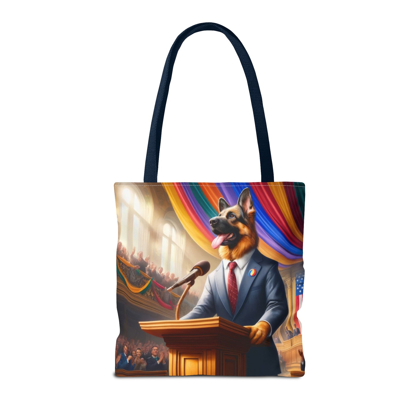 German Shepherd Giving a Speech Tote Bag