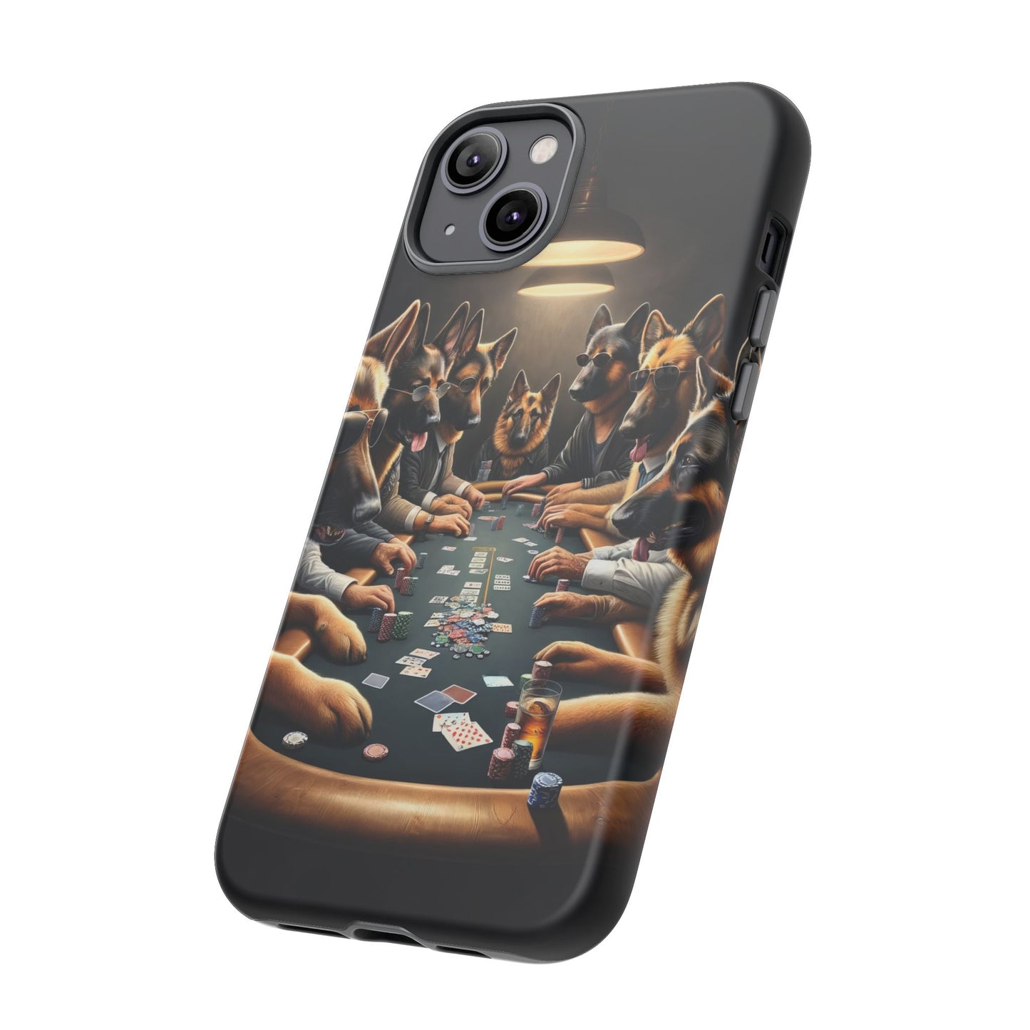 German Shepherds Playing Poker Tough Phone Case