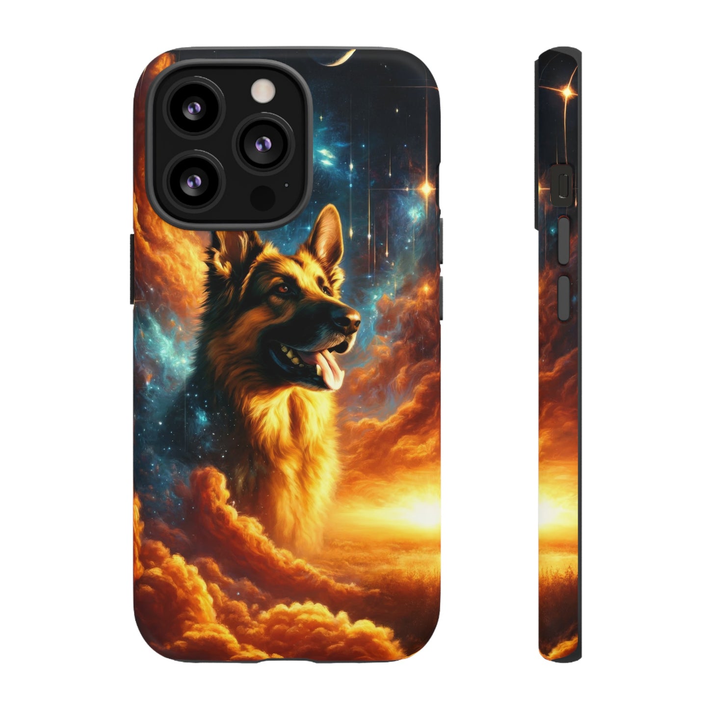 Sci-fi and stars-themed German Shepherd Phone Case