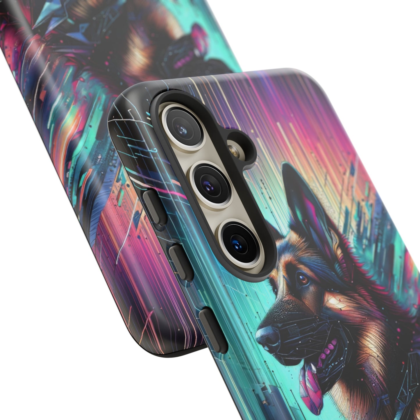 Futurism and gothic German Shepherd Phone Case