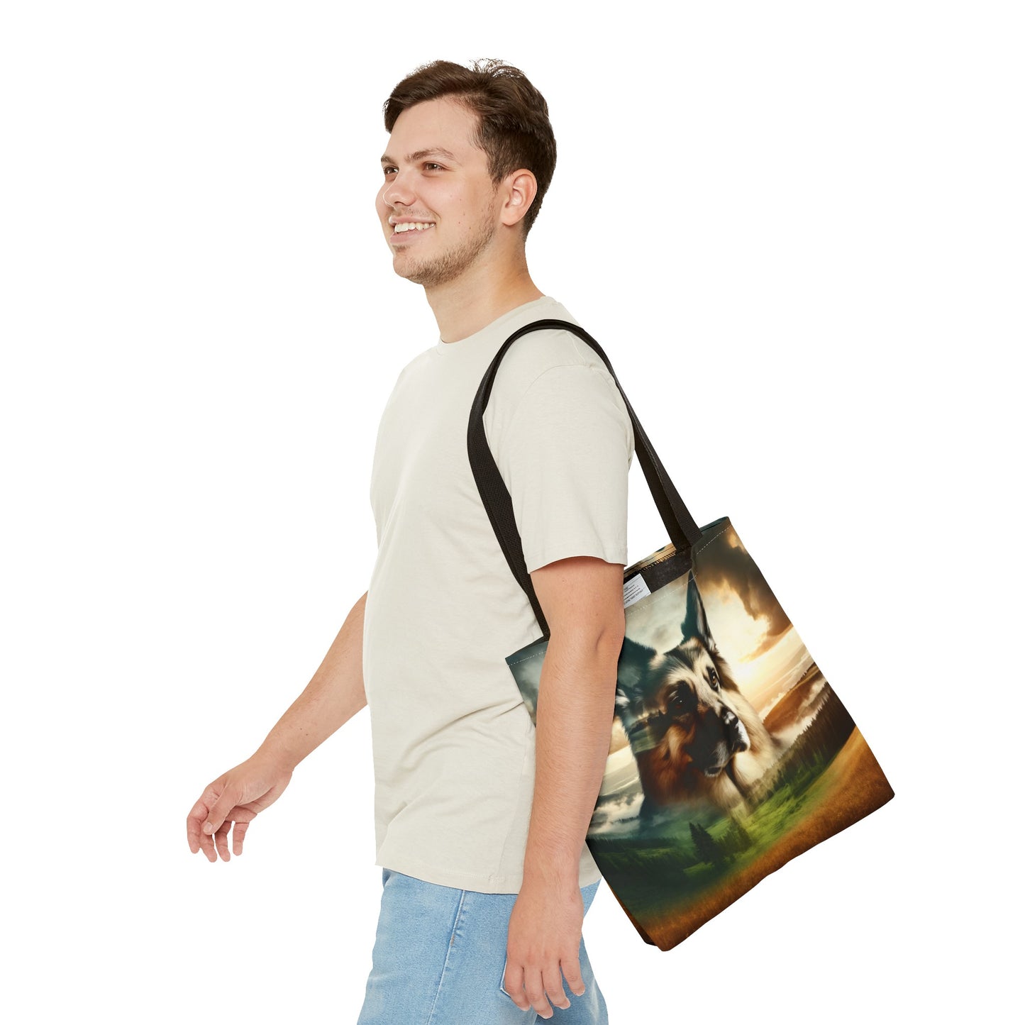 Romanticism and double exposure German Shepherd Tote Bag