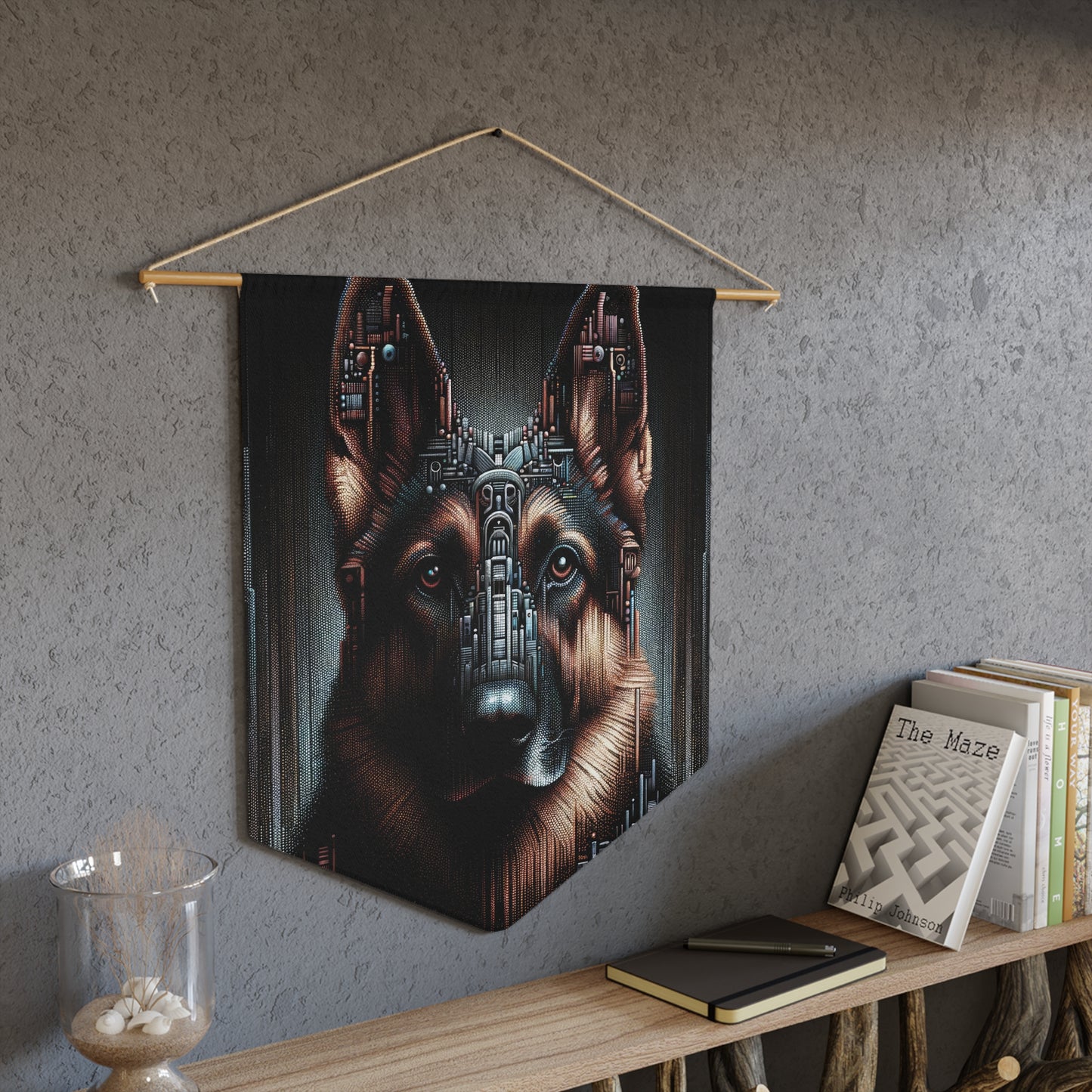 Futuristic German Shepherd Pennant