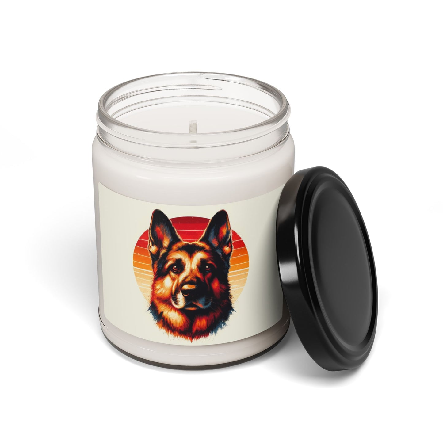 German Shepherd Face Scented Soy Candle, 9oz