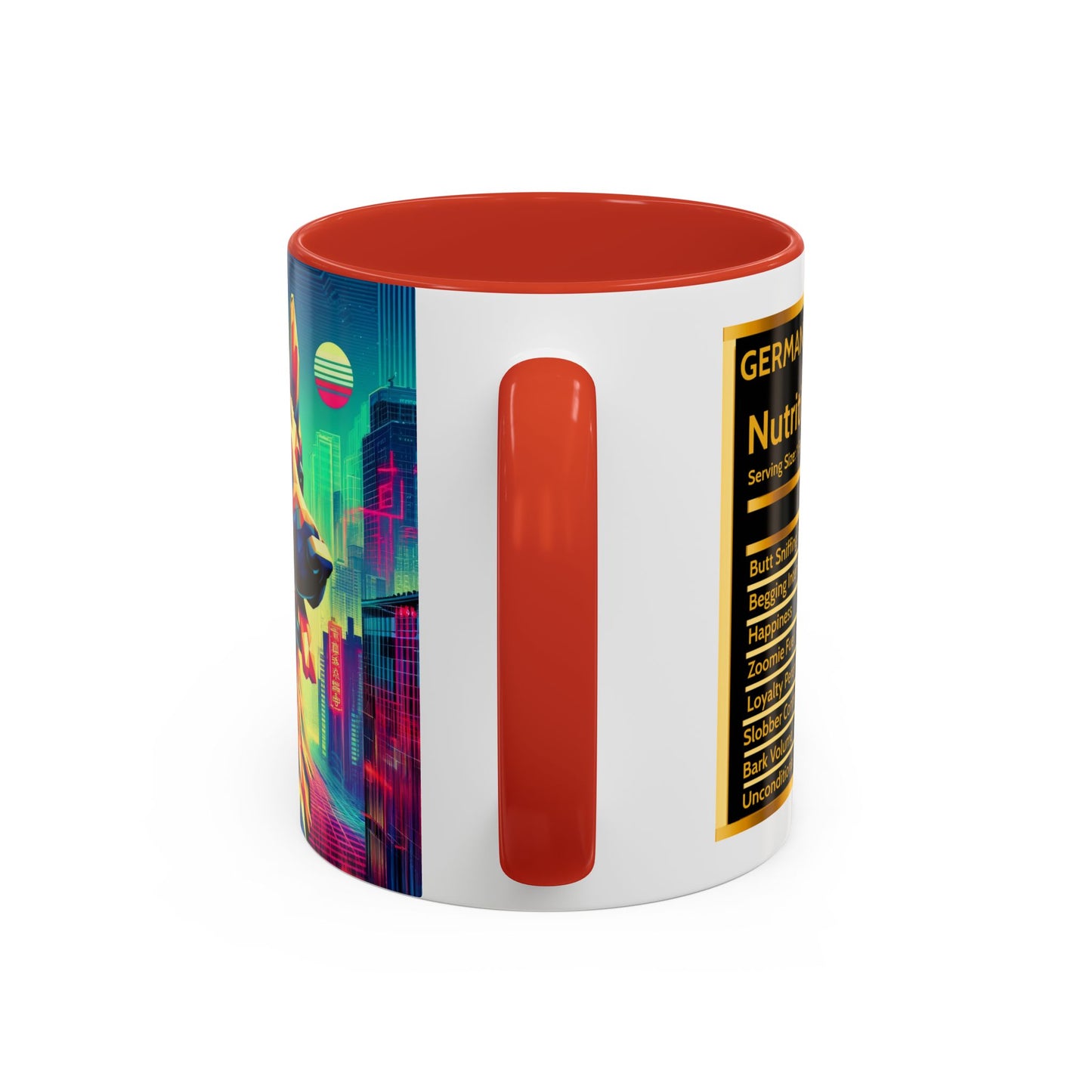 Glitch art German Shepherd Coffee Mug