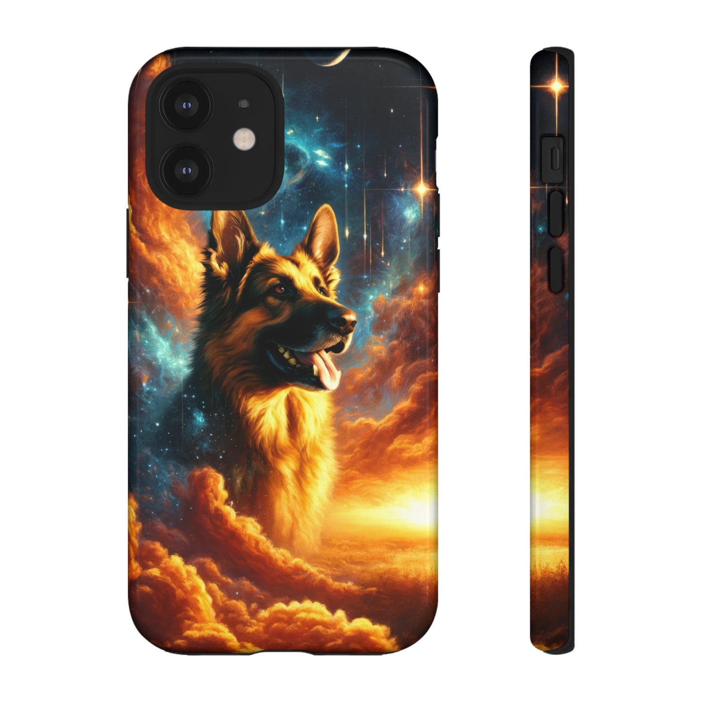 Sci-fi and stars-themed German Shepherd Phone Case