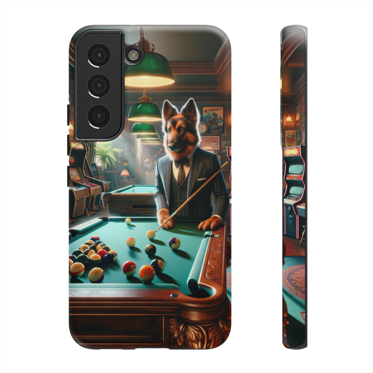 German Shepherd Playing Pool Phone Case