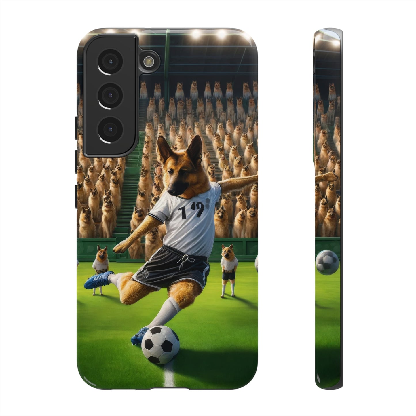 German Shepherd Playing Soccer Tough Phone Case