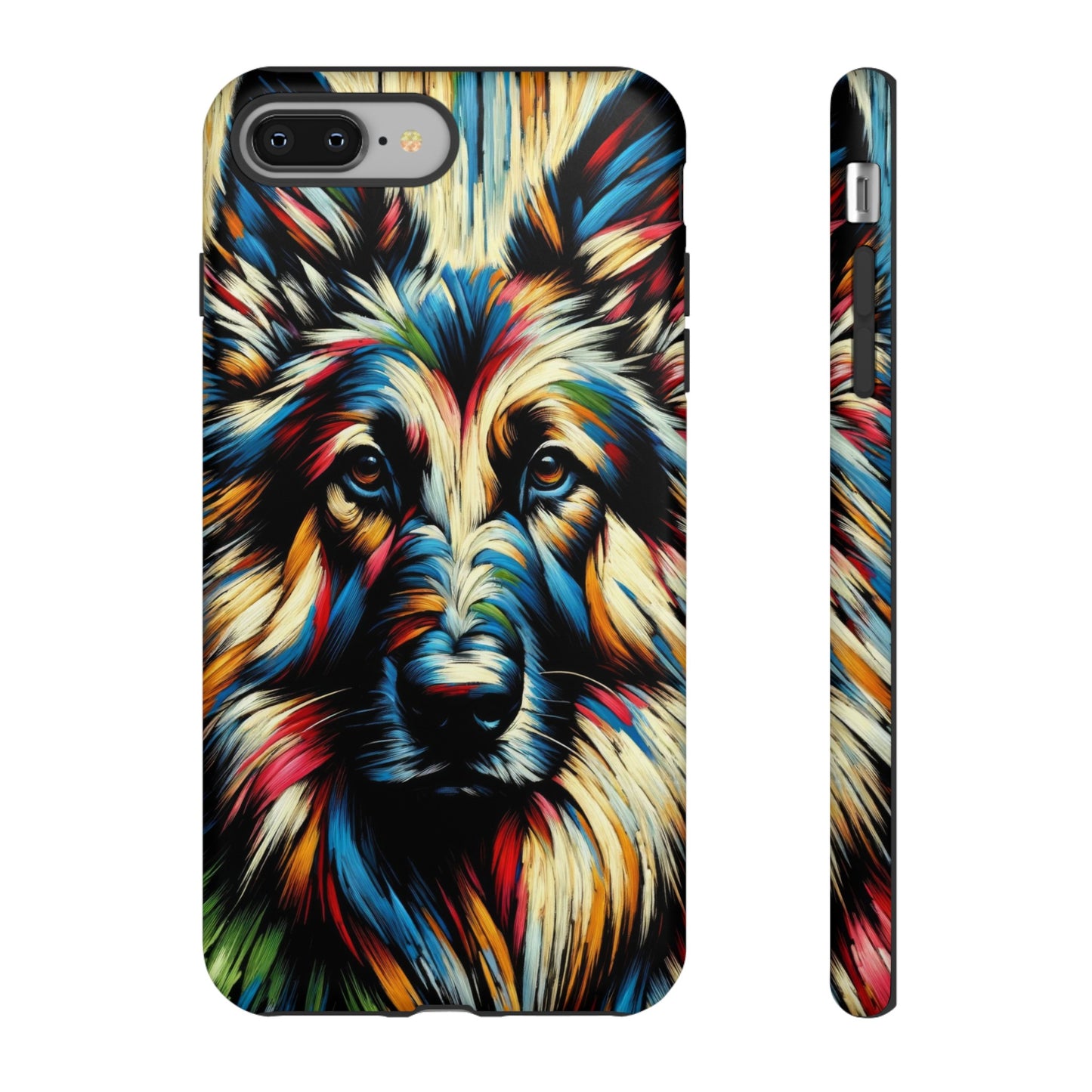 Fauvism scratchboard technique German Shepherd Phone Case