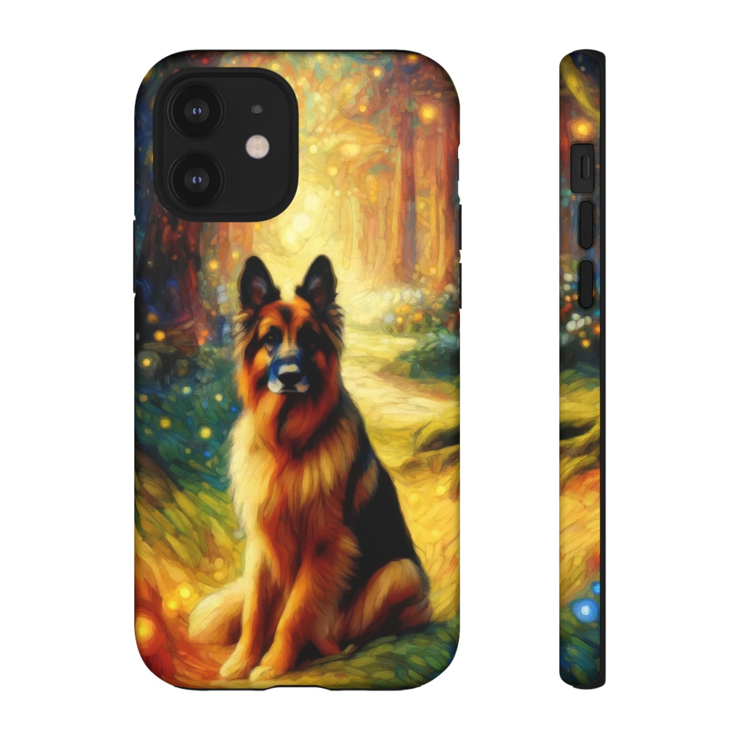 Neo-impressionism and fairy tale German Shepherd Phone Case