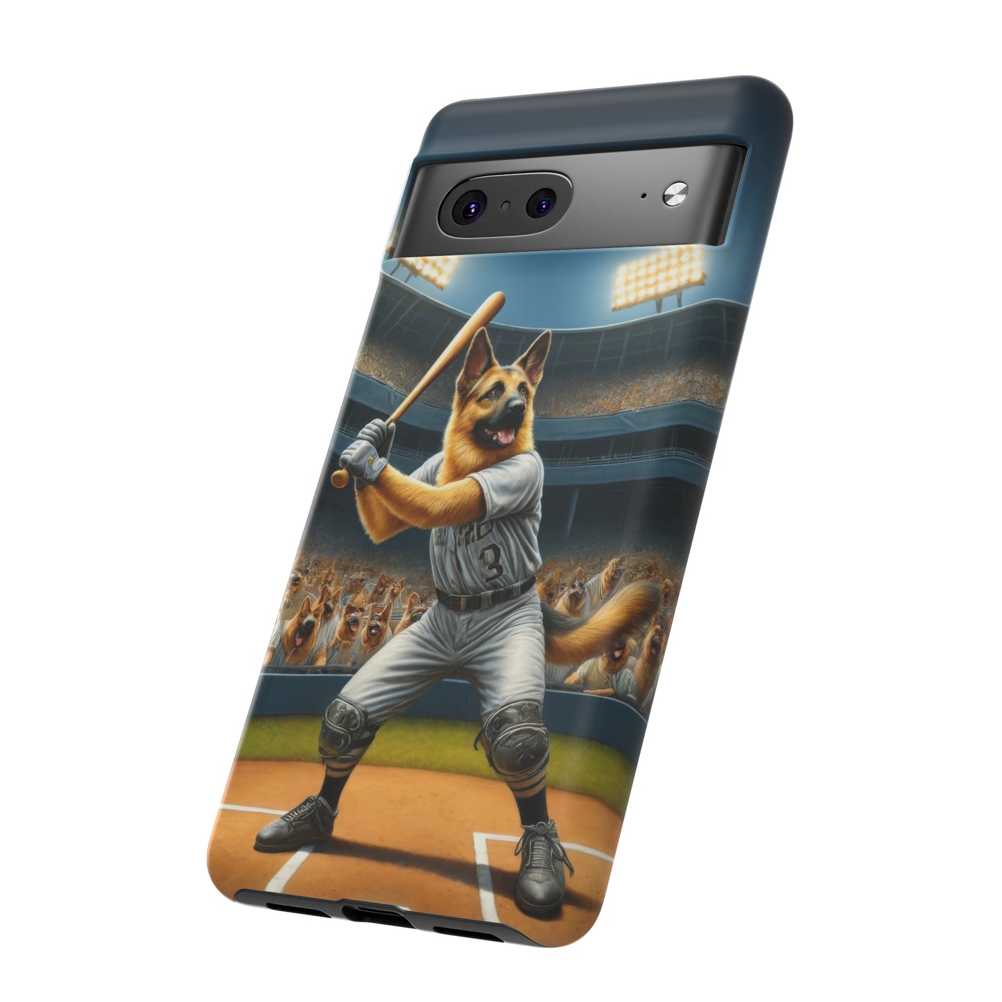 German Shepherd Playing Baseball Tough Phone Case