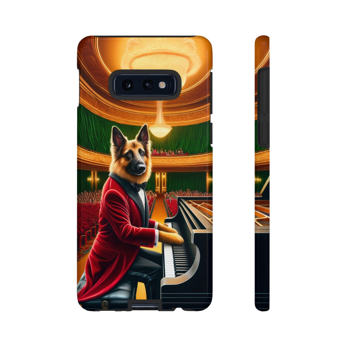German Shepherd Playing the Piano Phone Case