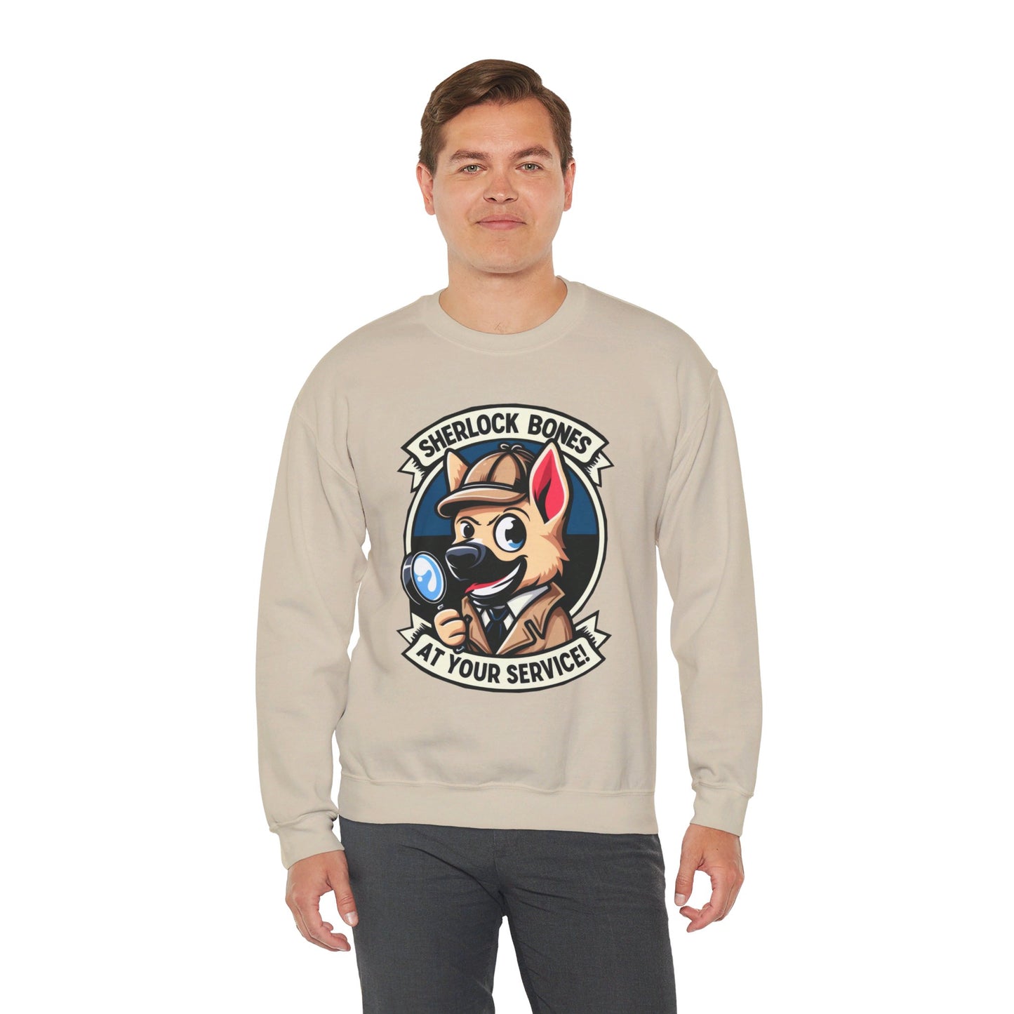 Sherlock Bones Sweatshirt (10 colors) (German Shepherd)