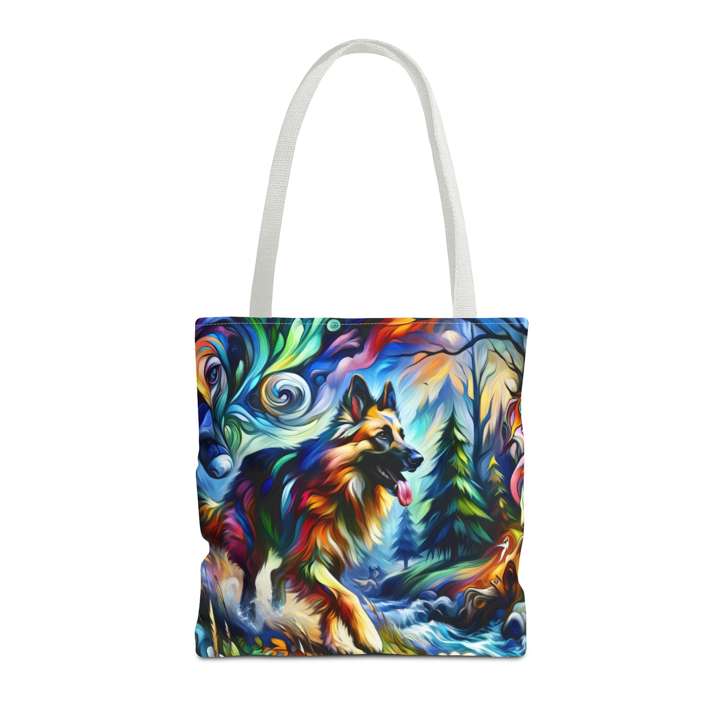 Fantasy and fauvism German Shepherd Tote Bag