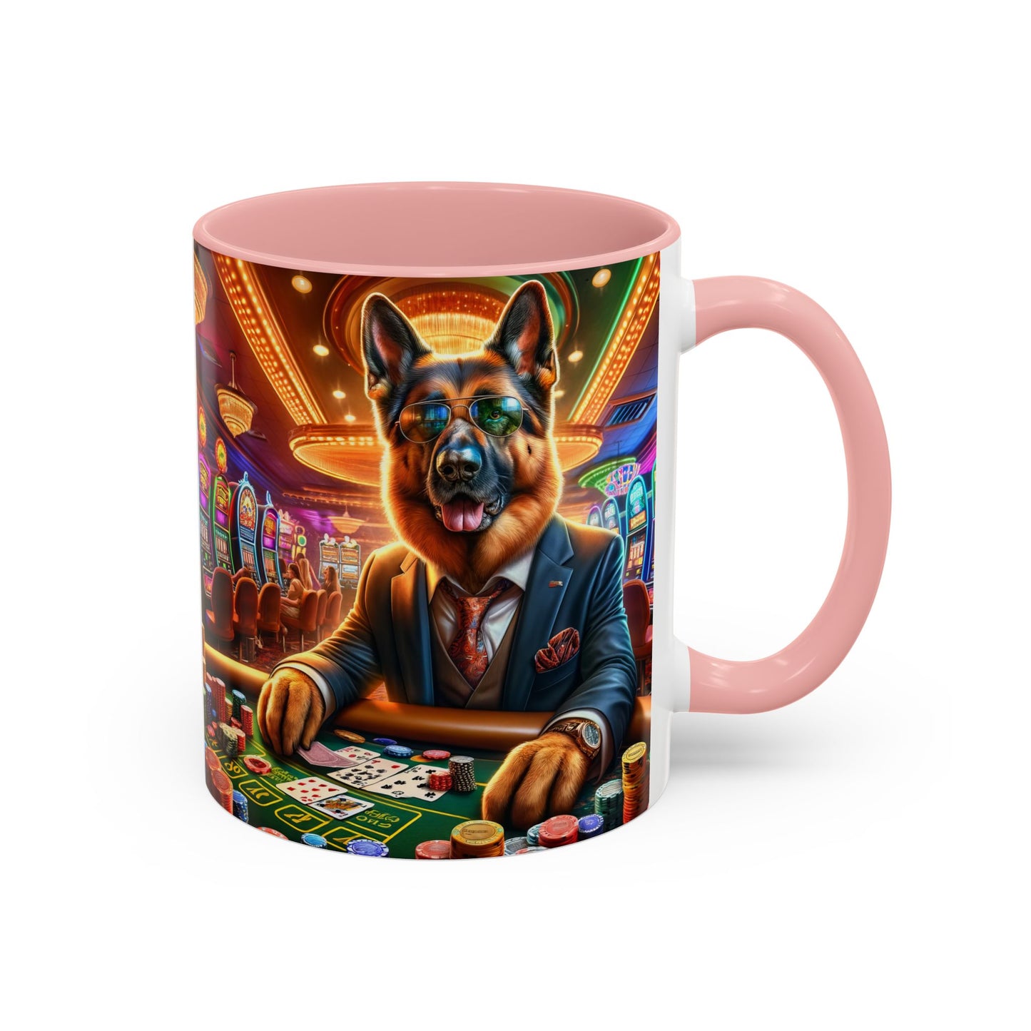 German Shepherd Playing Poker Coffee Mug