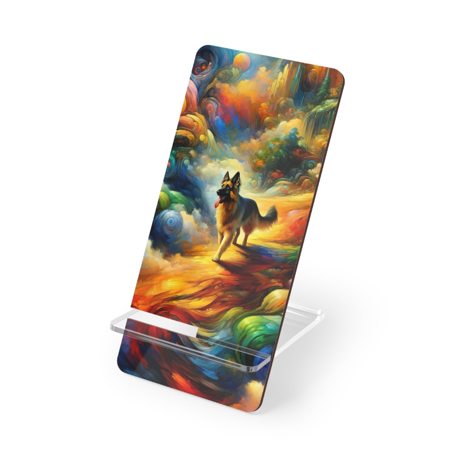 Fantasy and Fauvism German Shepherd Smartphone Stand